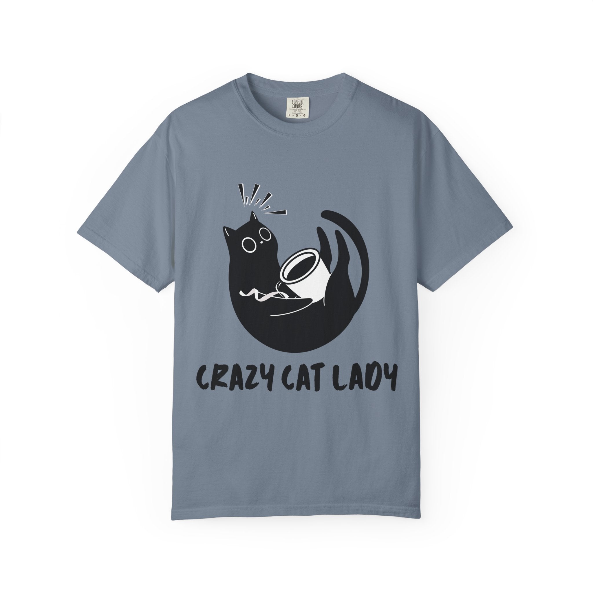 Crazy Cat Lady T-Shirt — Cute Black Cat Graphic Tee