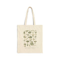 Mushroom Field Canvas Tote Bag — Vintage Botanical Mushroom Illustration