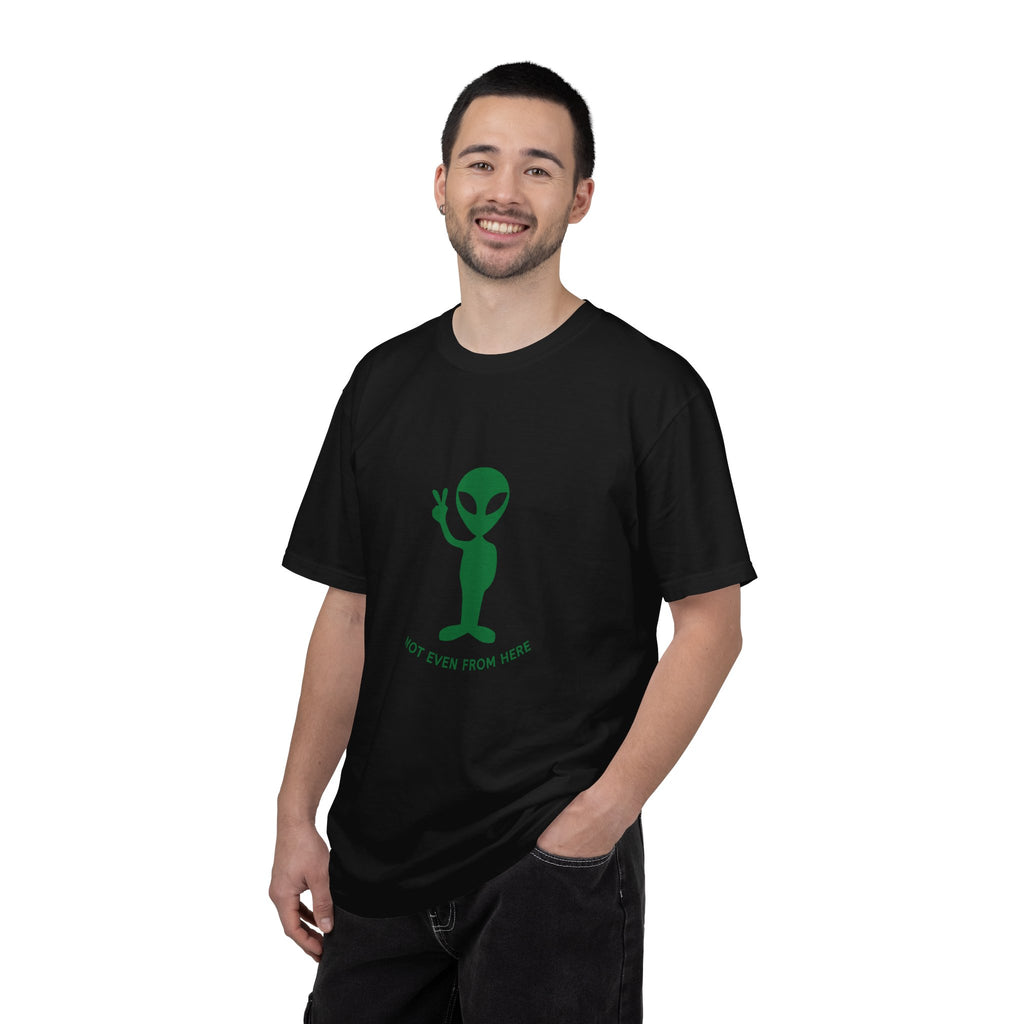 Alien Peace Sign T-Shirt — "Not Even From Here" Graphic Tee