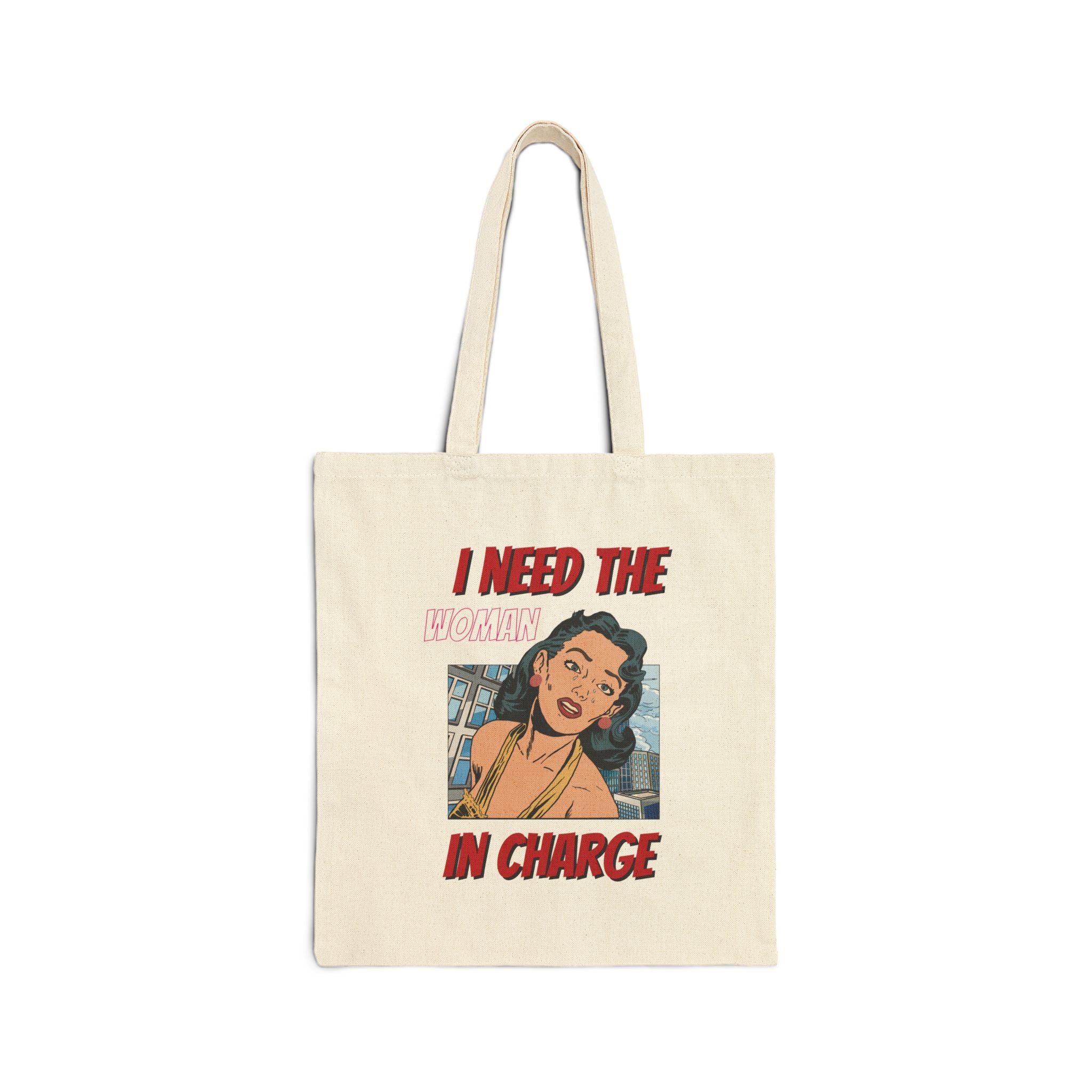 I Need The Plan In Charge Tote Bag - Retro Pop Art Canvas Shopping Tote