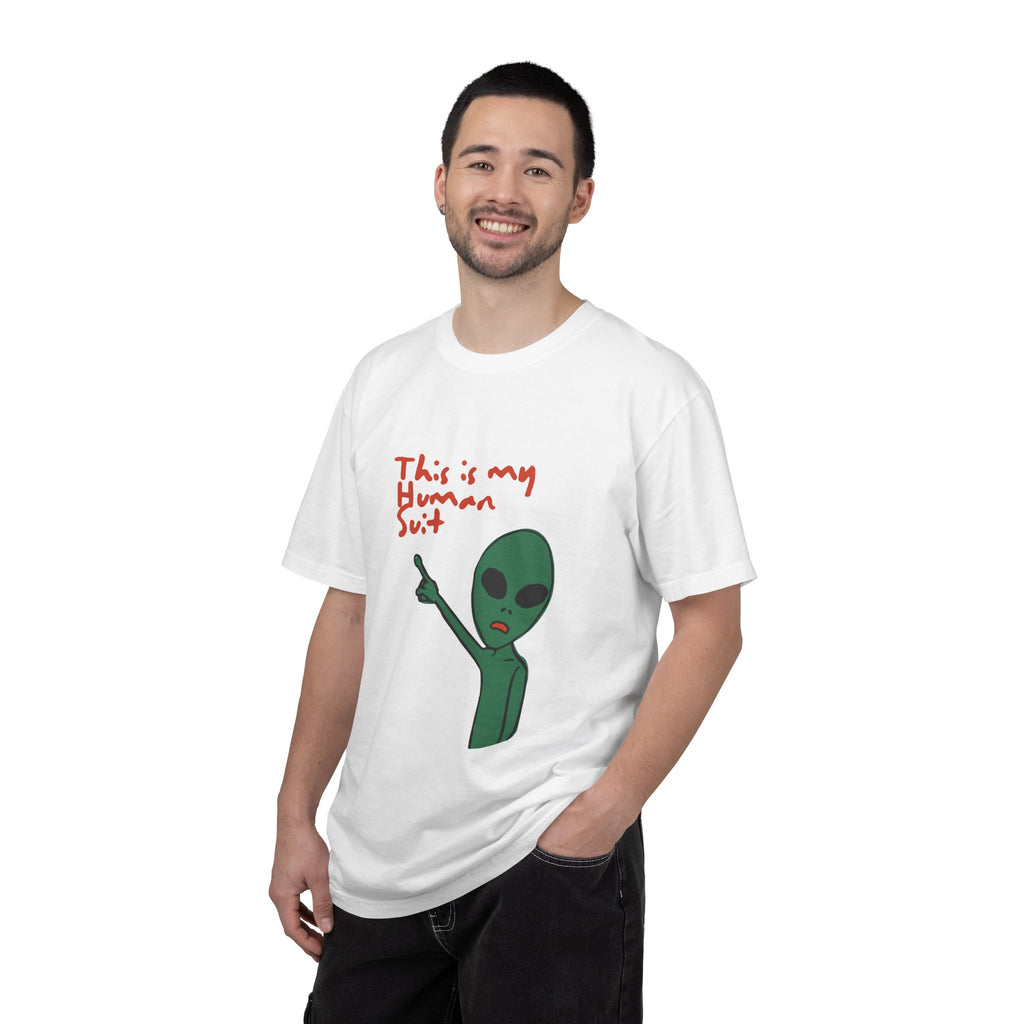 Alien Pointing T‑Shirt — "This Is My Human Suit" Graphic Tee