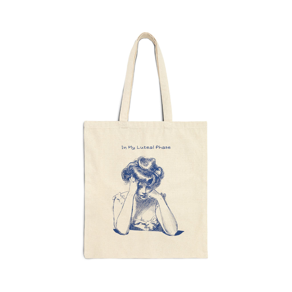 Canvas Tote Bag — Vintage Illustration “In My Lonesome Phase” Eco Shopper