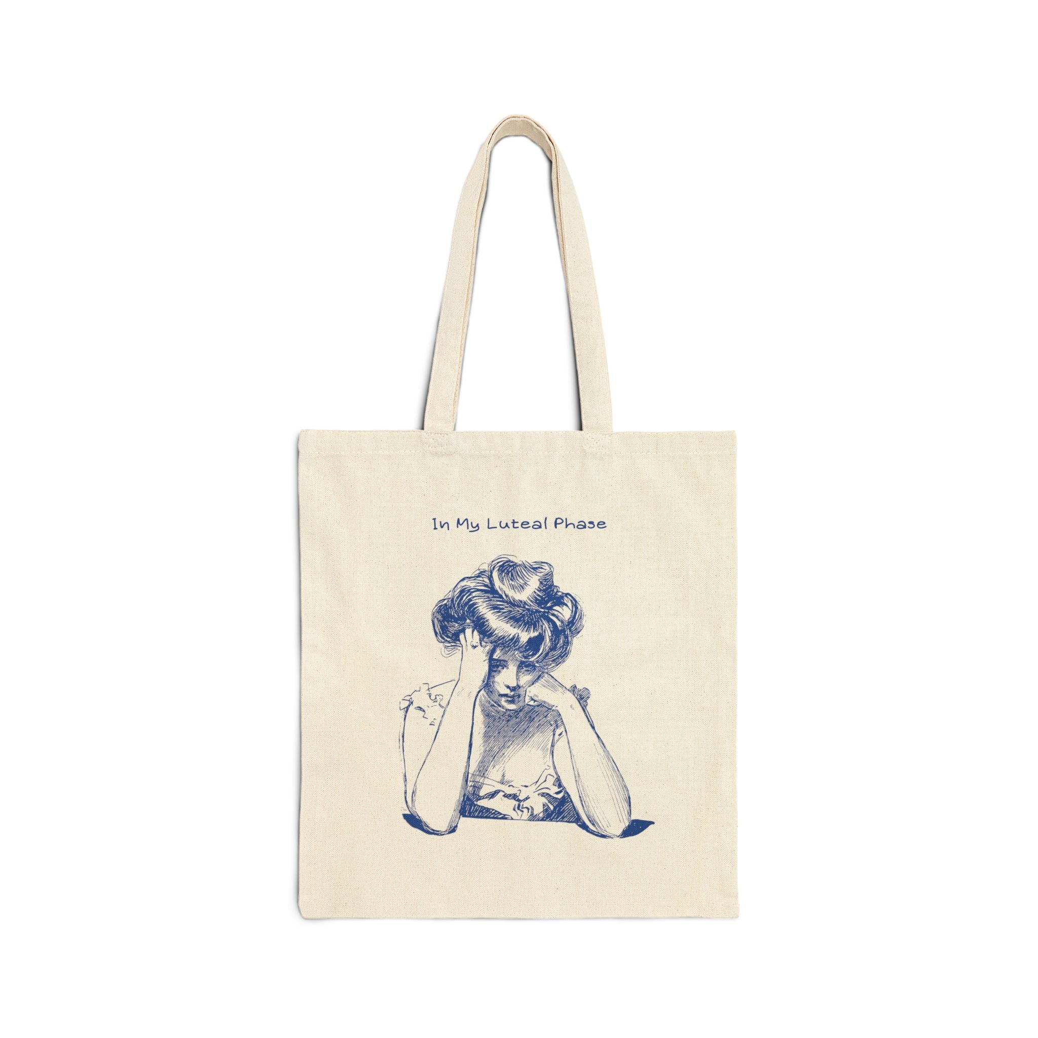 Canvas Tote Bag — Vintage Illustration “In My Lonesome Phase” Eco Shopper