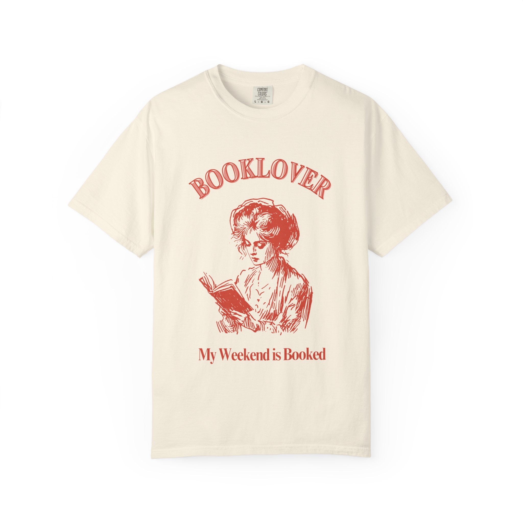 Booklover T-Shirt — "My Weekend Is Booked" Vintage Reading Tee