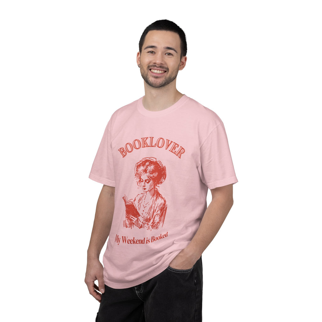 Booklover T-Shirt — "My Weekend Is Booked" Vintage Reading Tee
