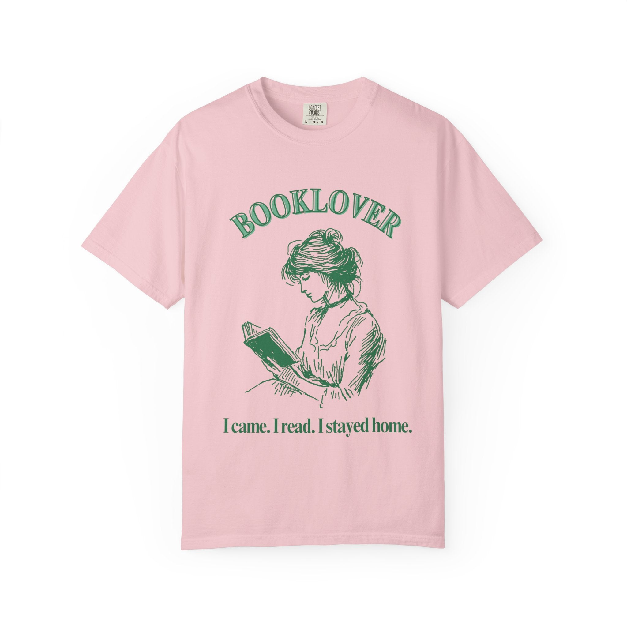 Booklover T-Shirt — “I came. I read. I stayed home.” Vintage Reader Tee