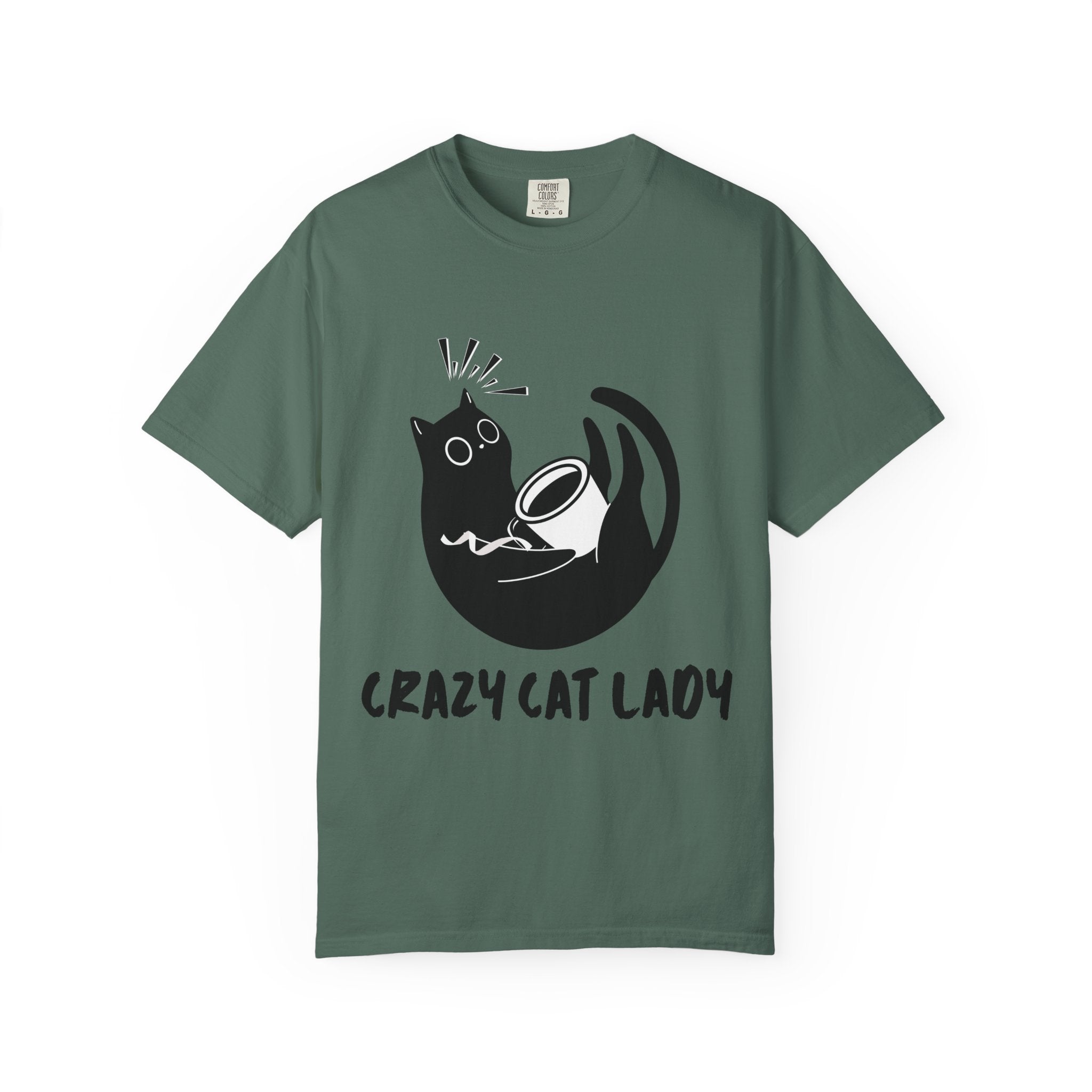 Crazy Cat Lady T-Shirt — Cute Black Cat Graphic Tee