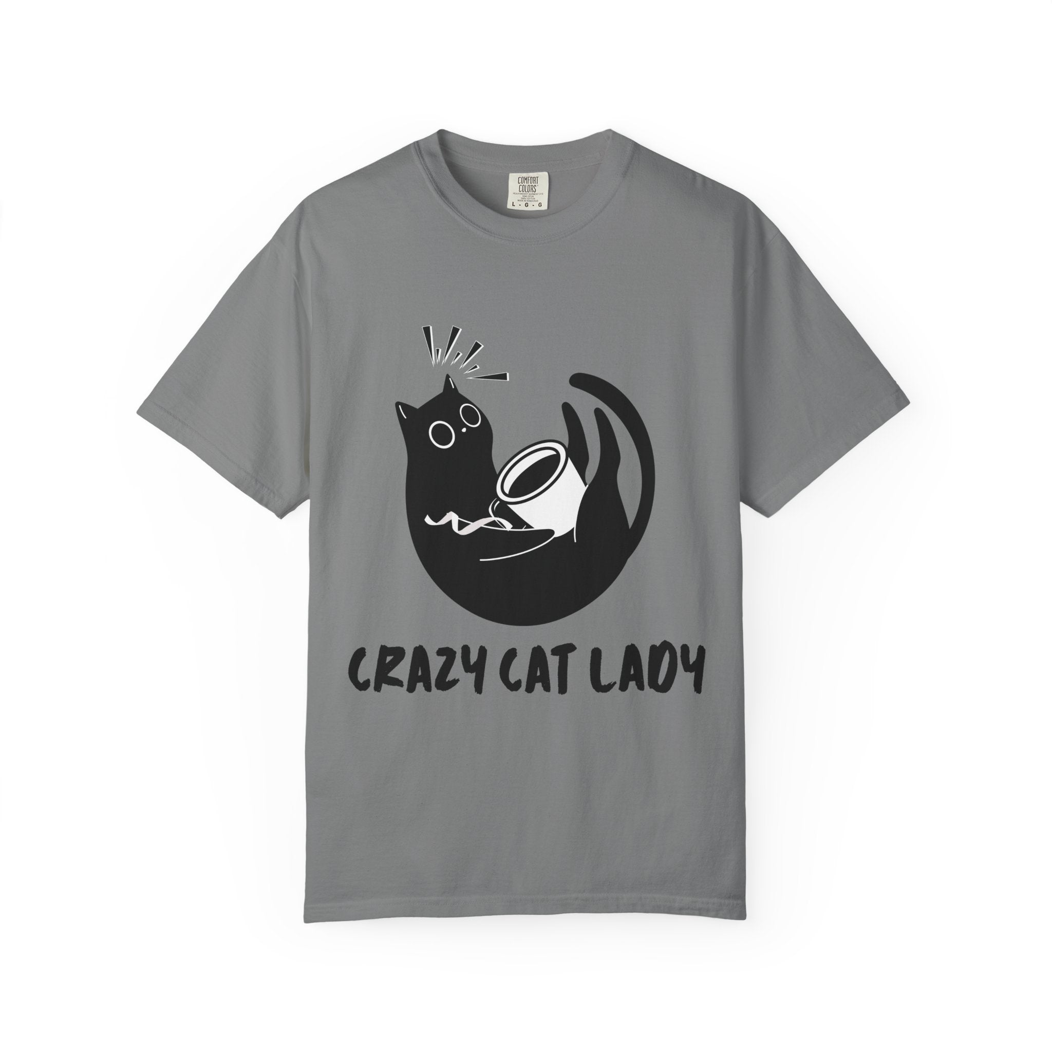 Crazy Cat Lady T-Shirt — Cute Black Cat Graphic Tee