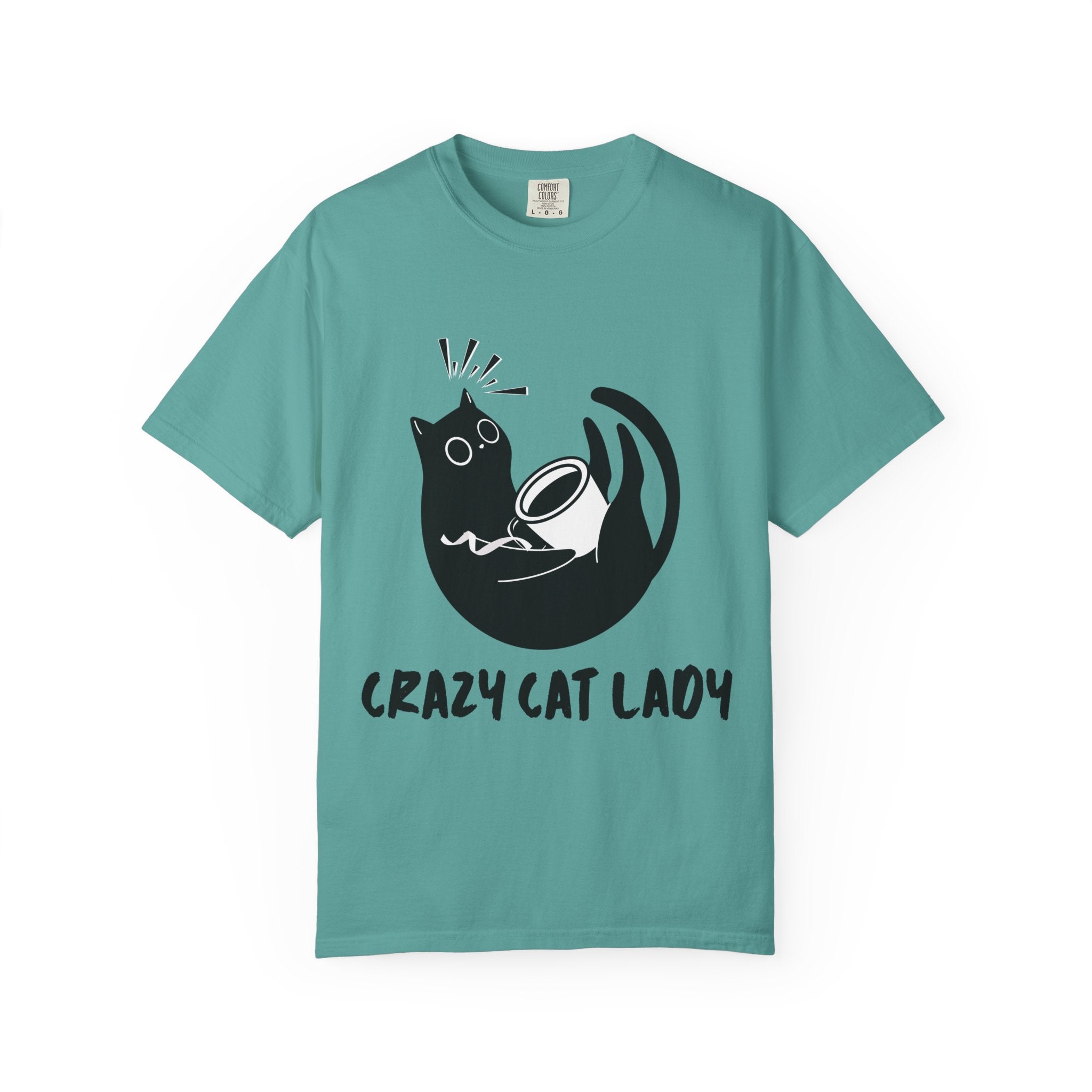 Crazy Cat Lady T-Shirt — Cute Black Cat Graphic Tee