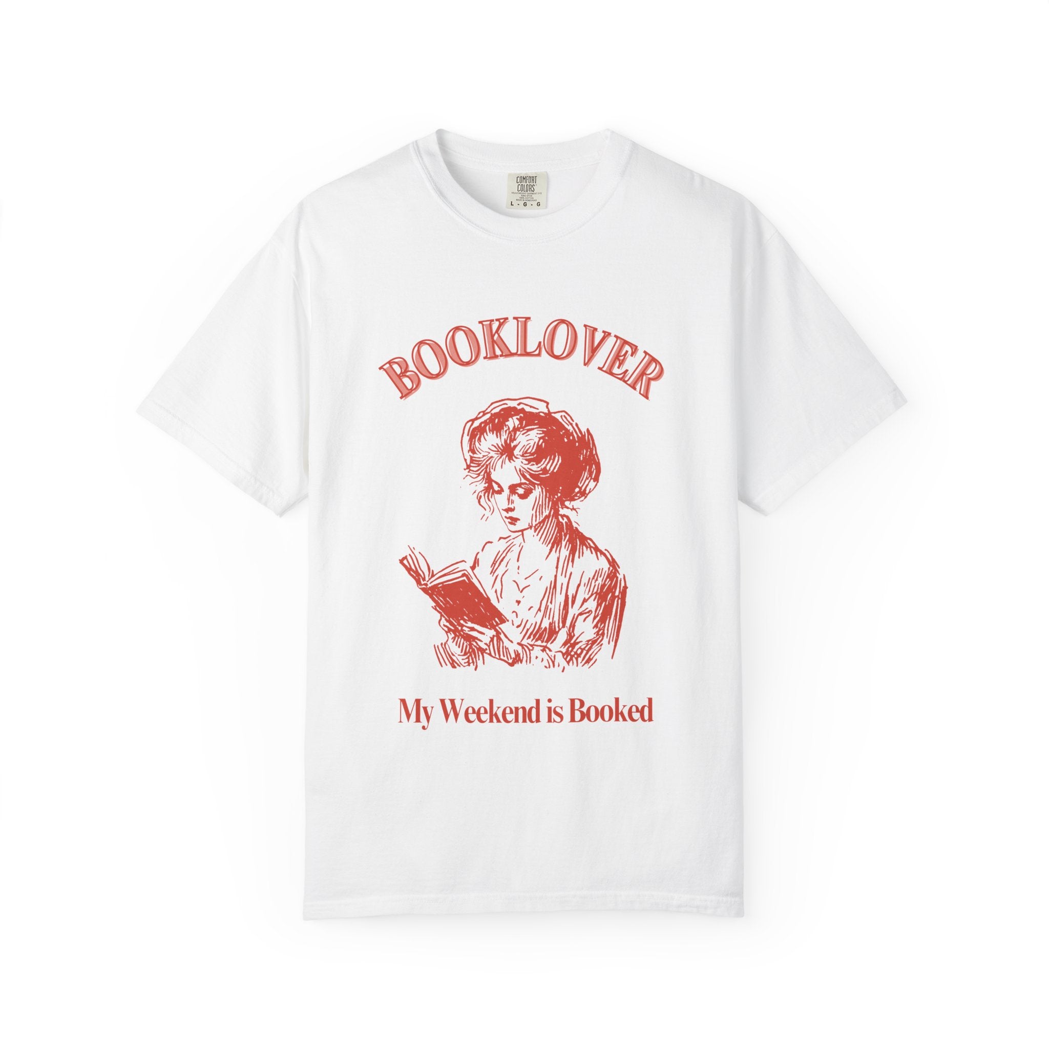 Booklover T-Shirt — "My Weekend Is Booked" Vintage Reading Tee
