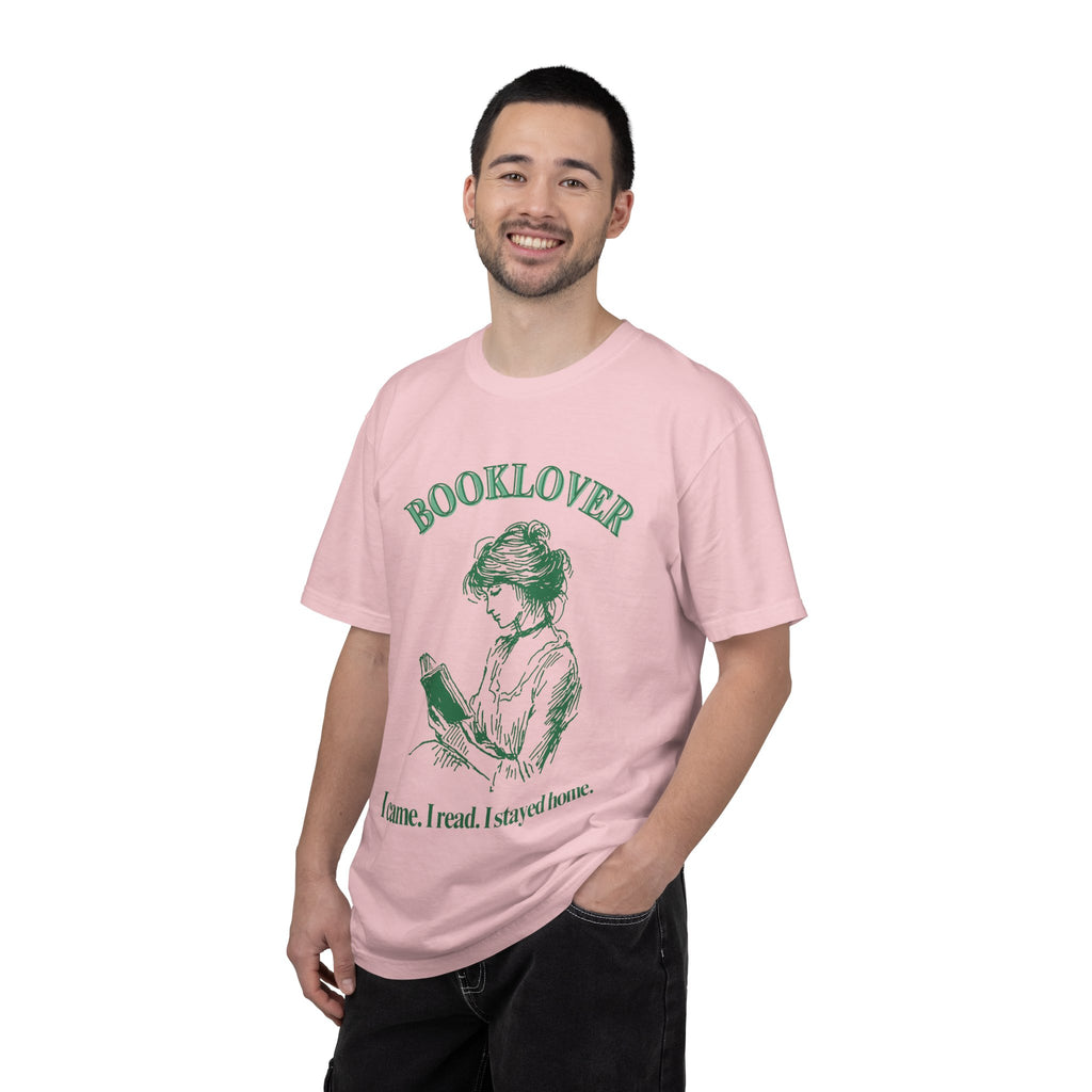 Booklover T-Shirt — “I came. I read. I stayed home.” Vintage Reader Tee