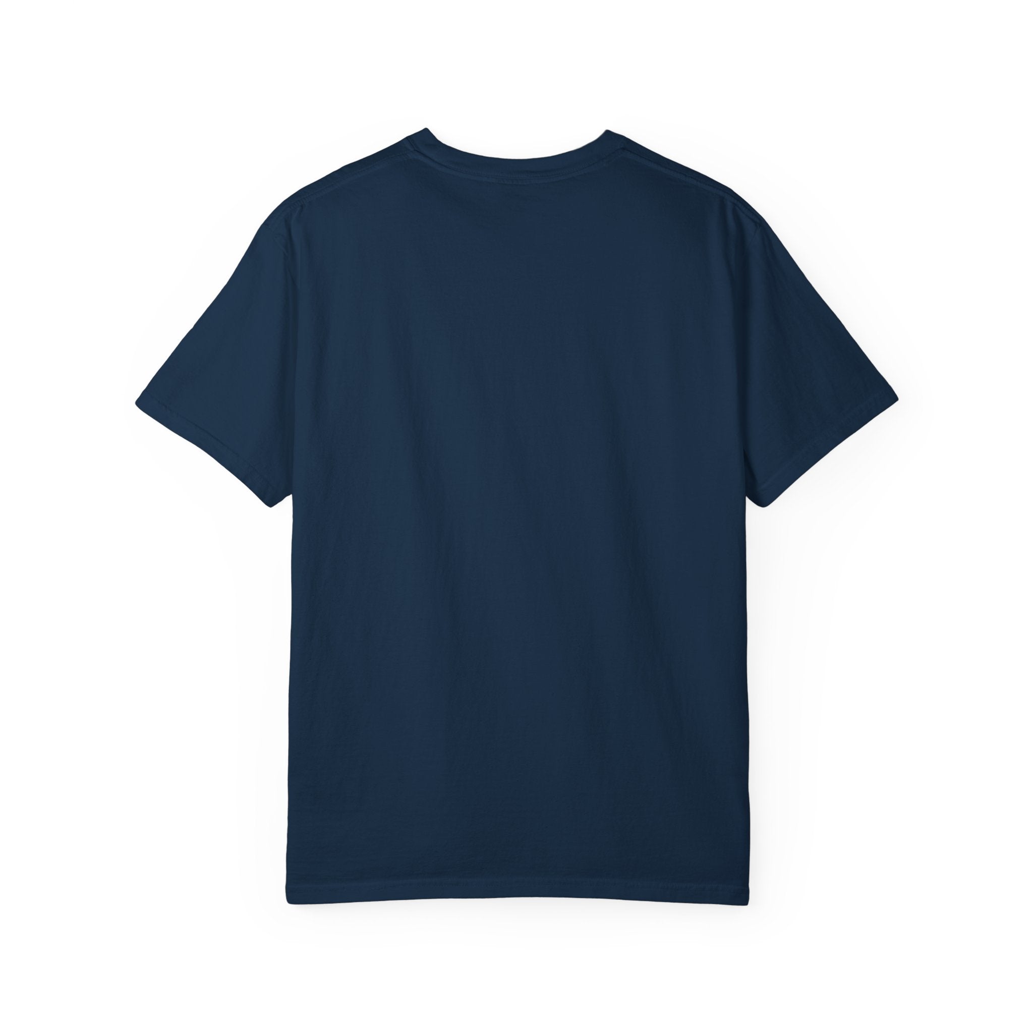 T‑Shirt — 'Leave Him' Girl with Pearl Split-Panel Graphic