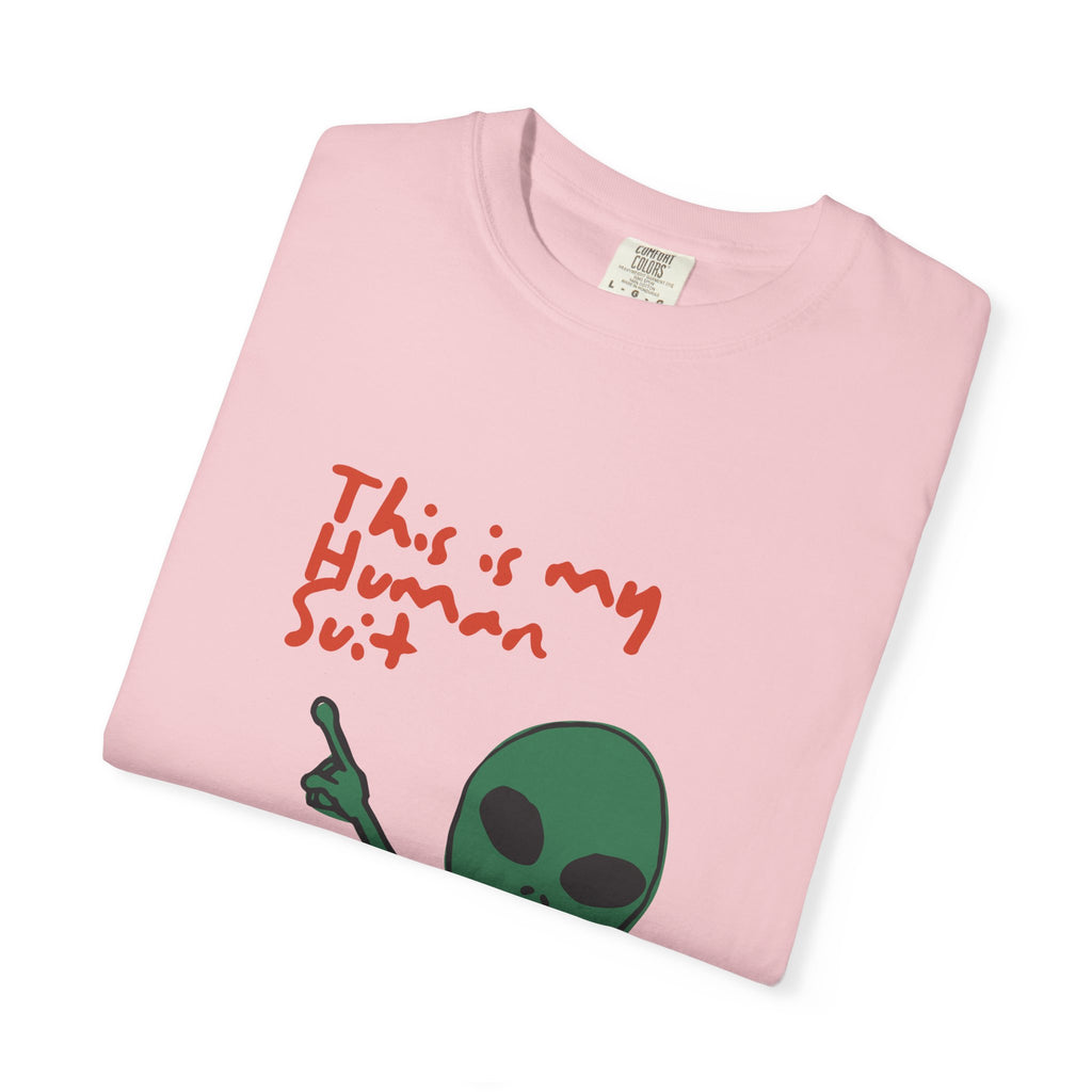 Alien Pointing T‑Shirt — "This Is My Human Suit" Graphic Tee