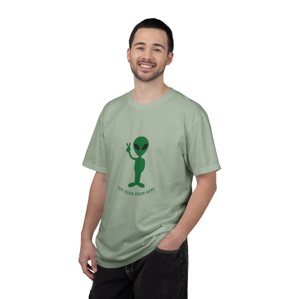 Alien Peace Sign T-Shirt — "Not Even From Here" Graphic Tee