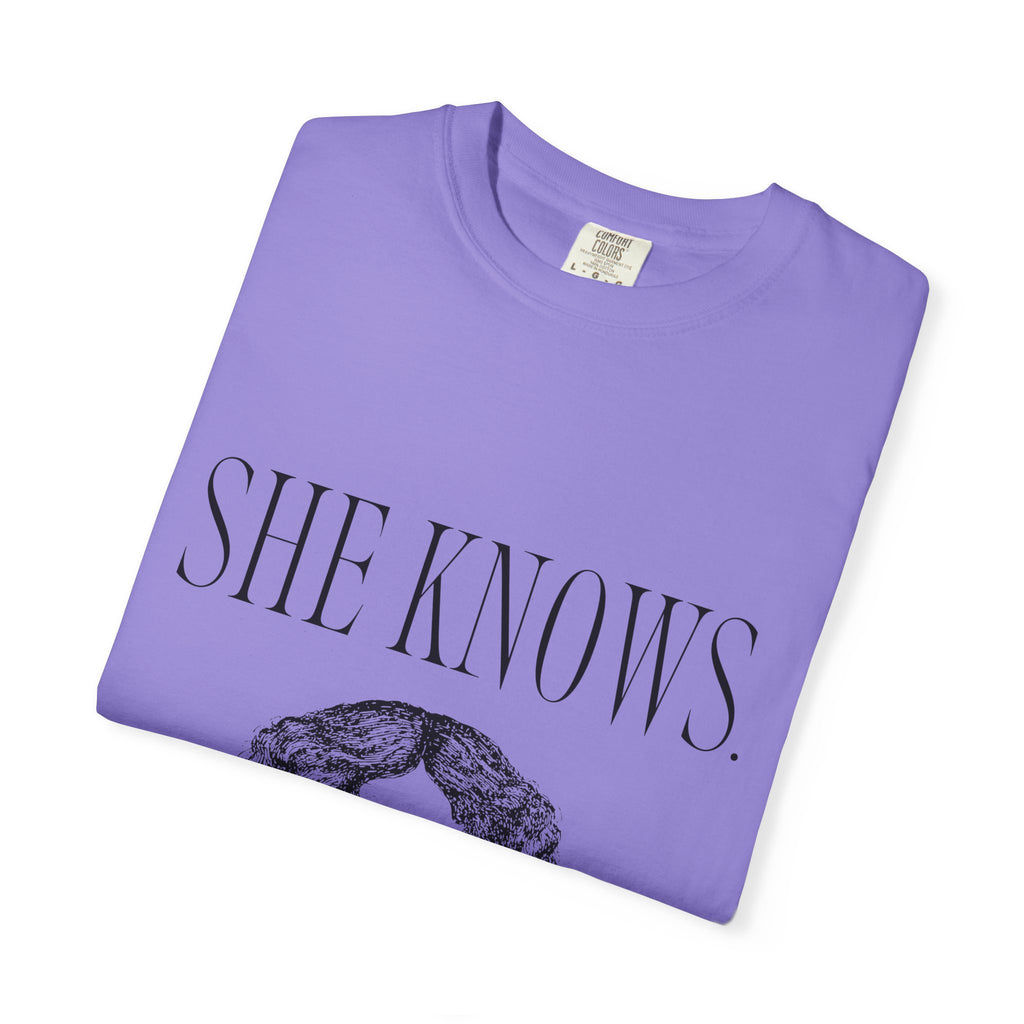 She Knows T-Shirt — Vintage Binoculars Graphic Tee