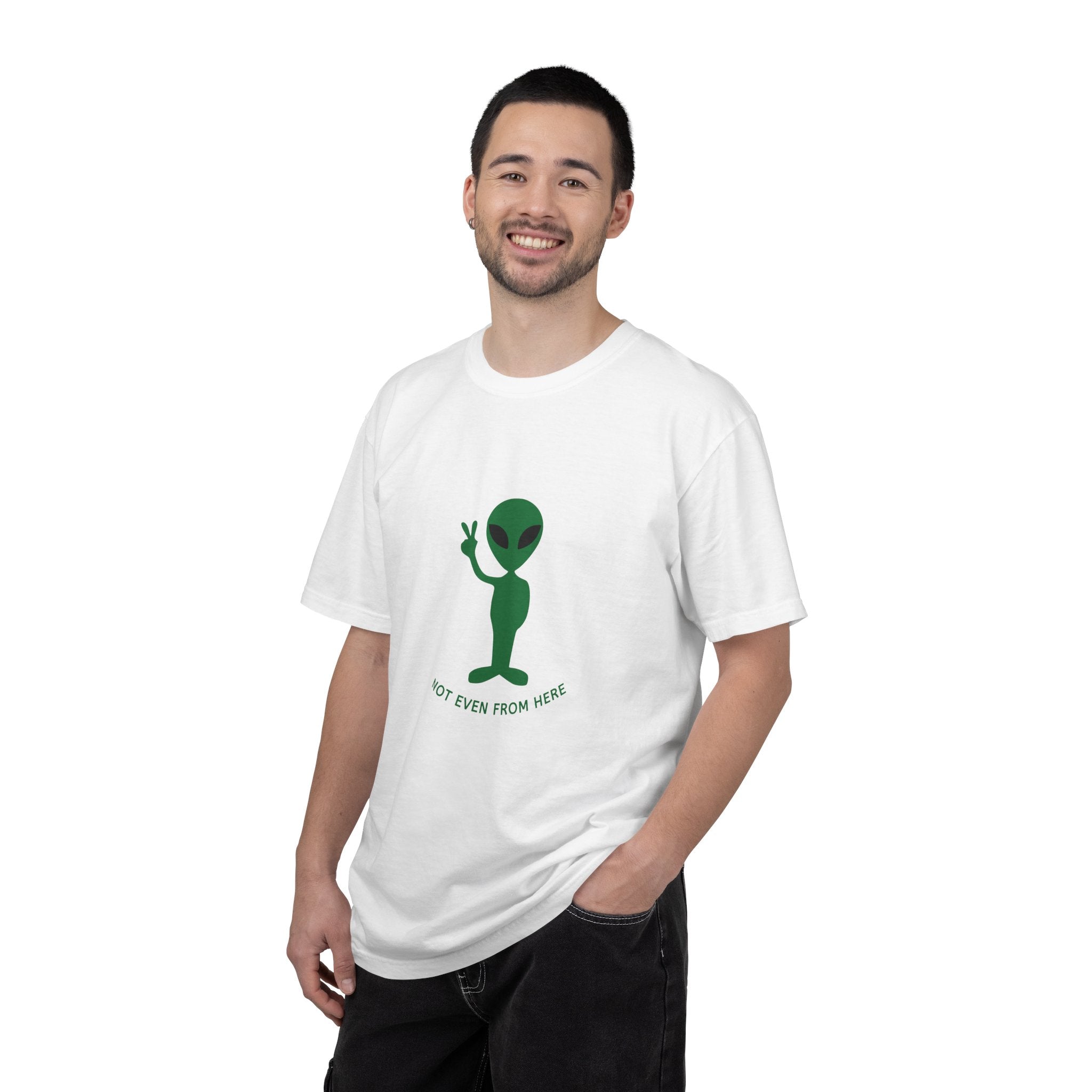 Alien Peace Sign T-Shirt — "Not Even From Here" Graphic Tee