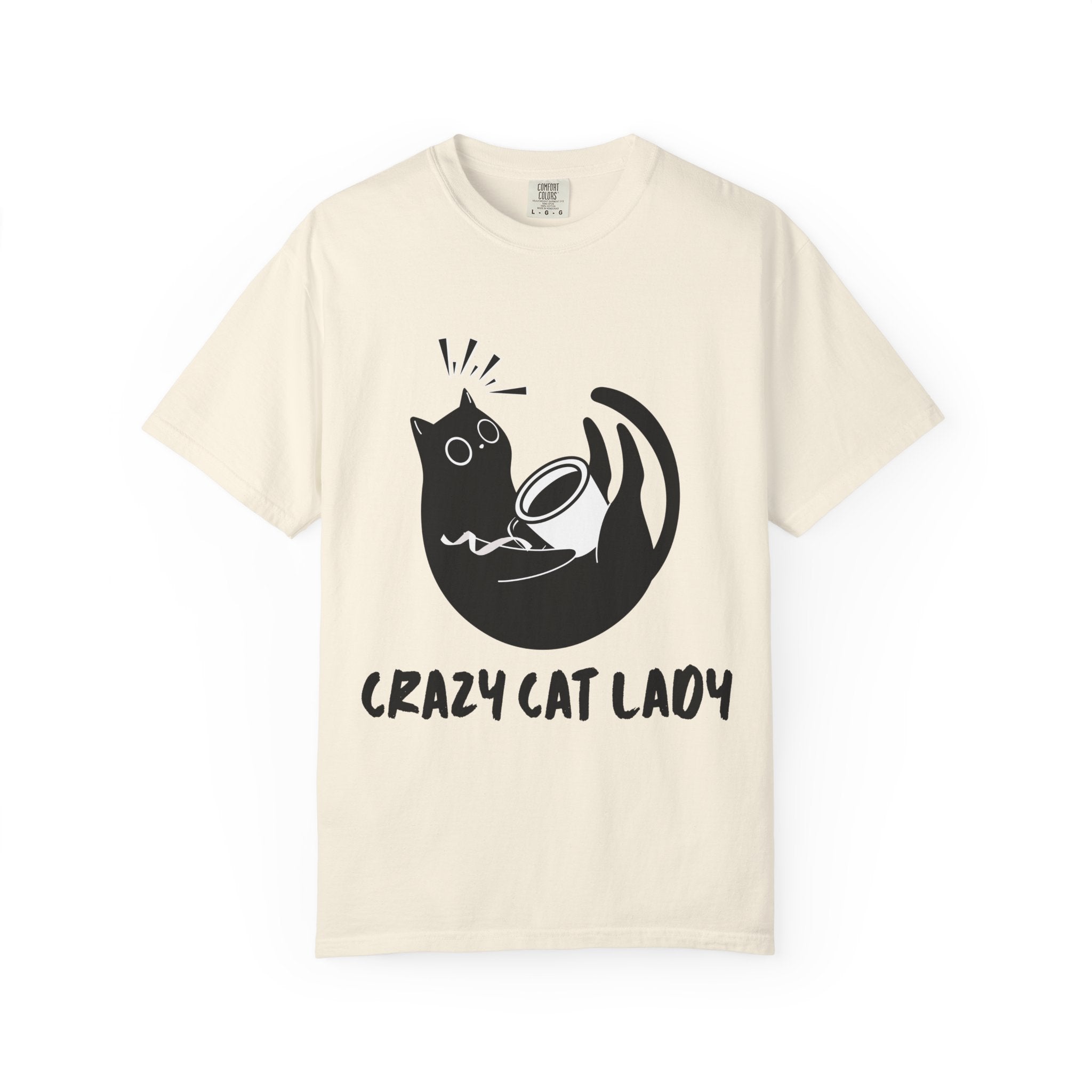 Crazy Cat Lady T-Shirt — Cute Black Cat Graphic Tee