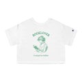 Booklover Cropped T-Shirt – "I read past my bedtime" Vintage Reader Tee
