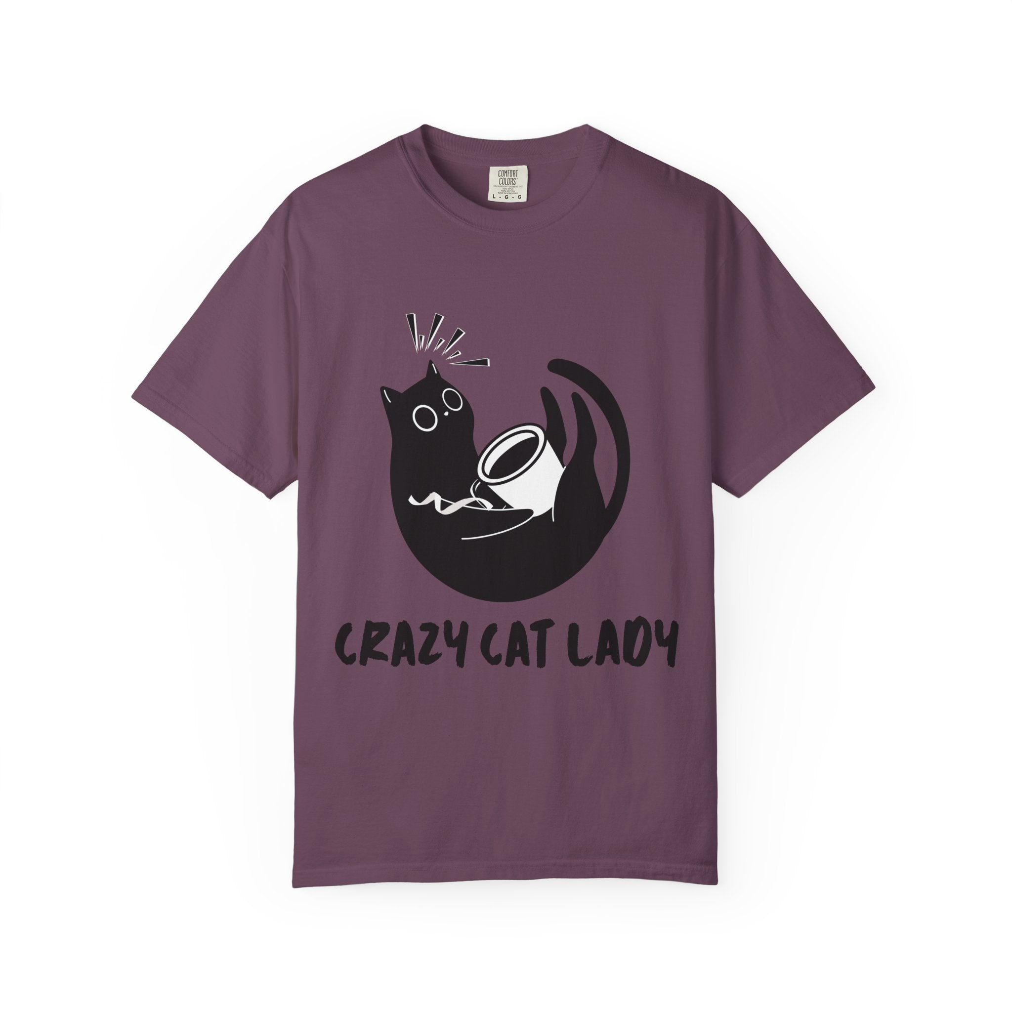 Crazy Cat Lady T-Shirt — Cute Black Cat Graphic Tee