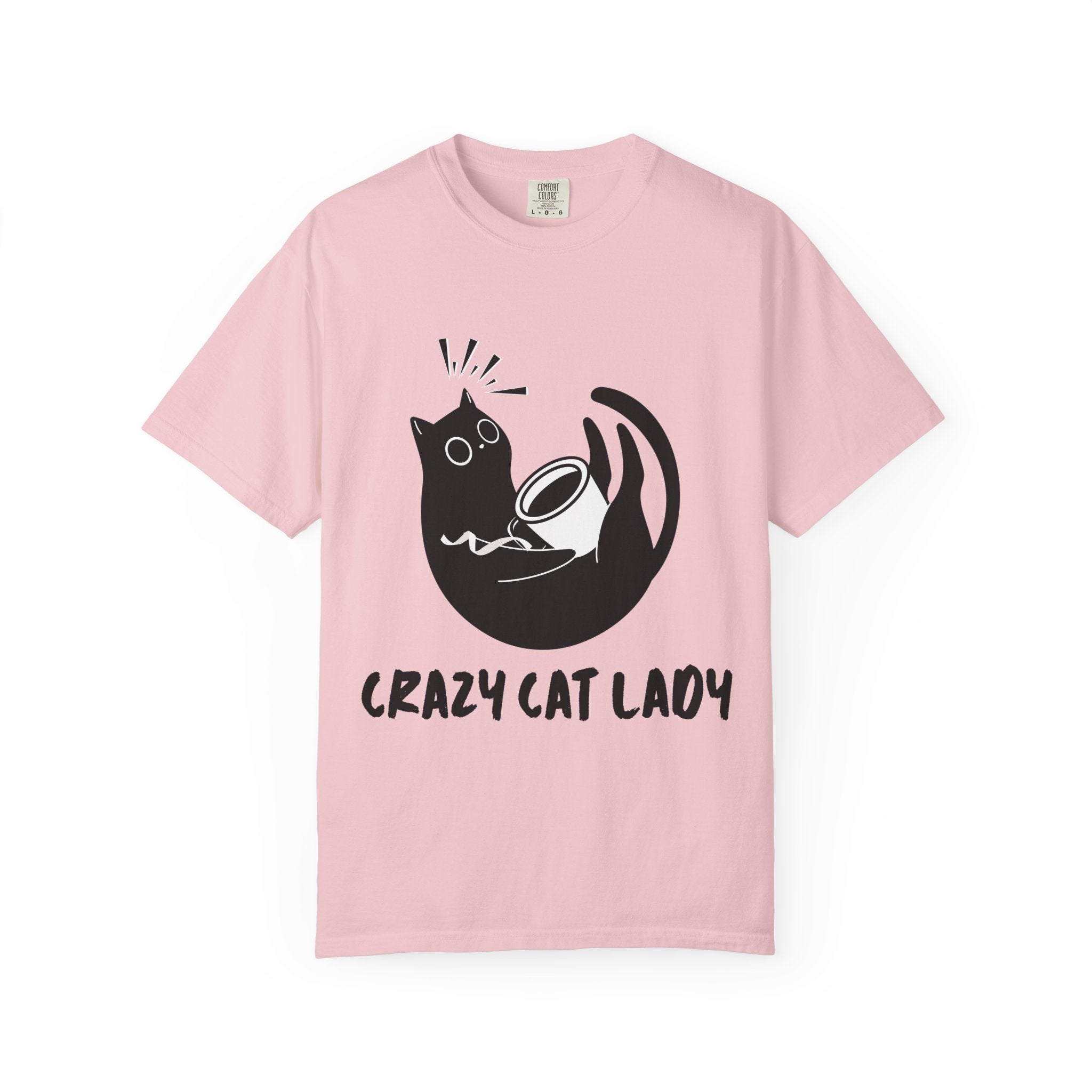 Crazy Cat Lady T-Shirt — Cute Black Cat Graphic Tee