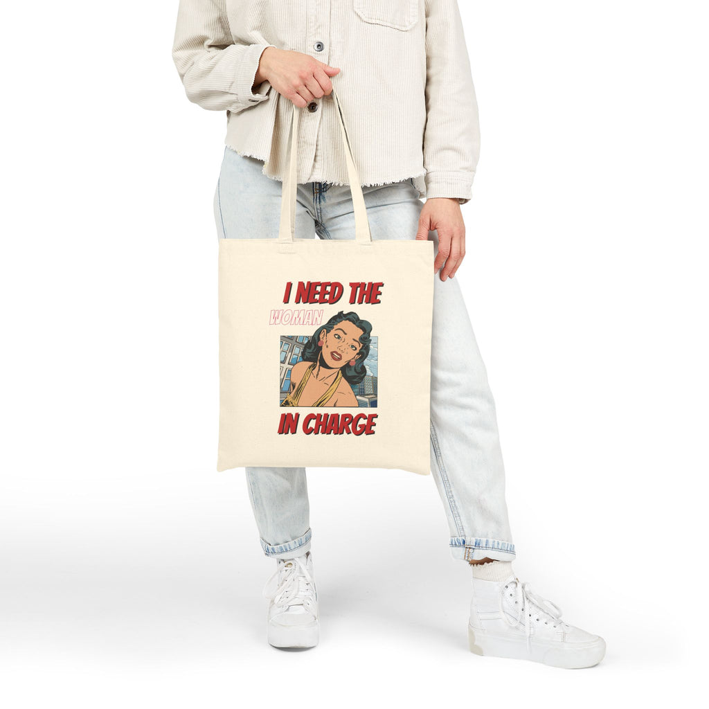 I Need The Plan In Charge Tote Bag - Retro Pop Art Canvas Shopping Tote
