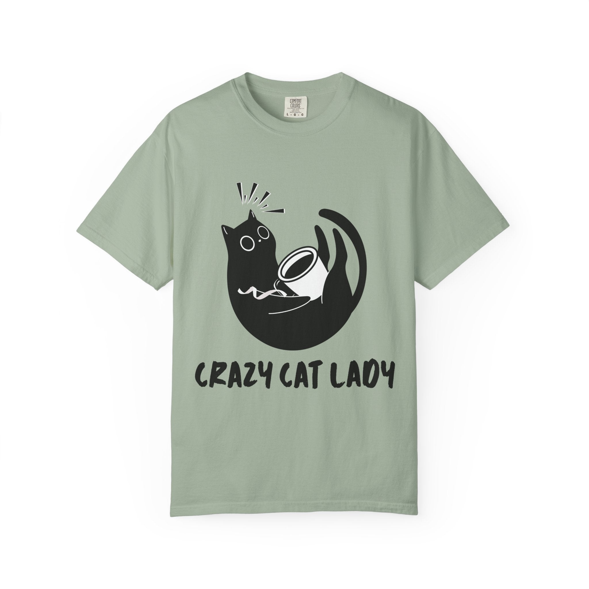 Crazy Cat Lady T-Shirt — Cute Black Cat Graphic Tee