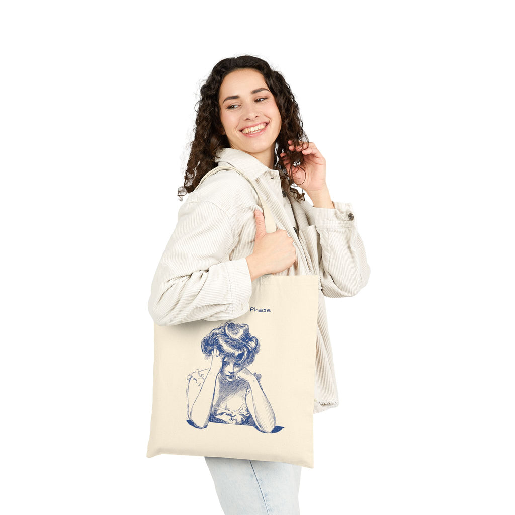 Canvas Tote Bag — Vintage Illustration “In My Lonesome Phase” Eco Shopper