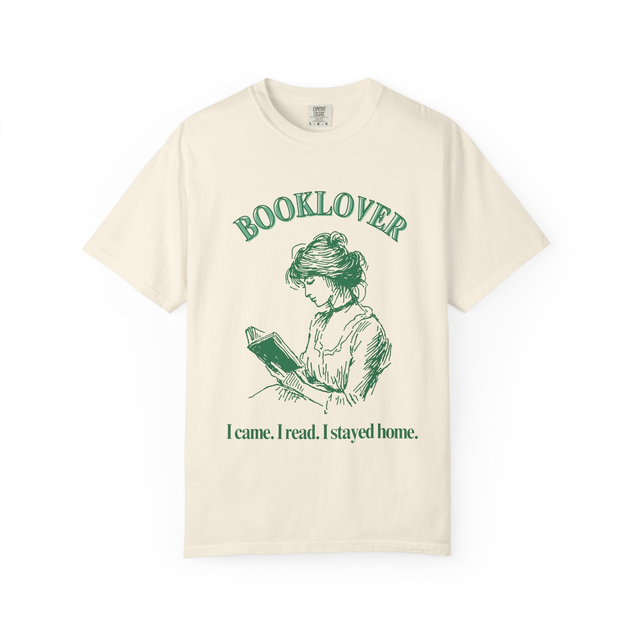 Booklover T-Shirt — “I came. I read. I stayed home.” Vintage Reader Tee
