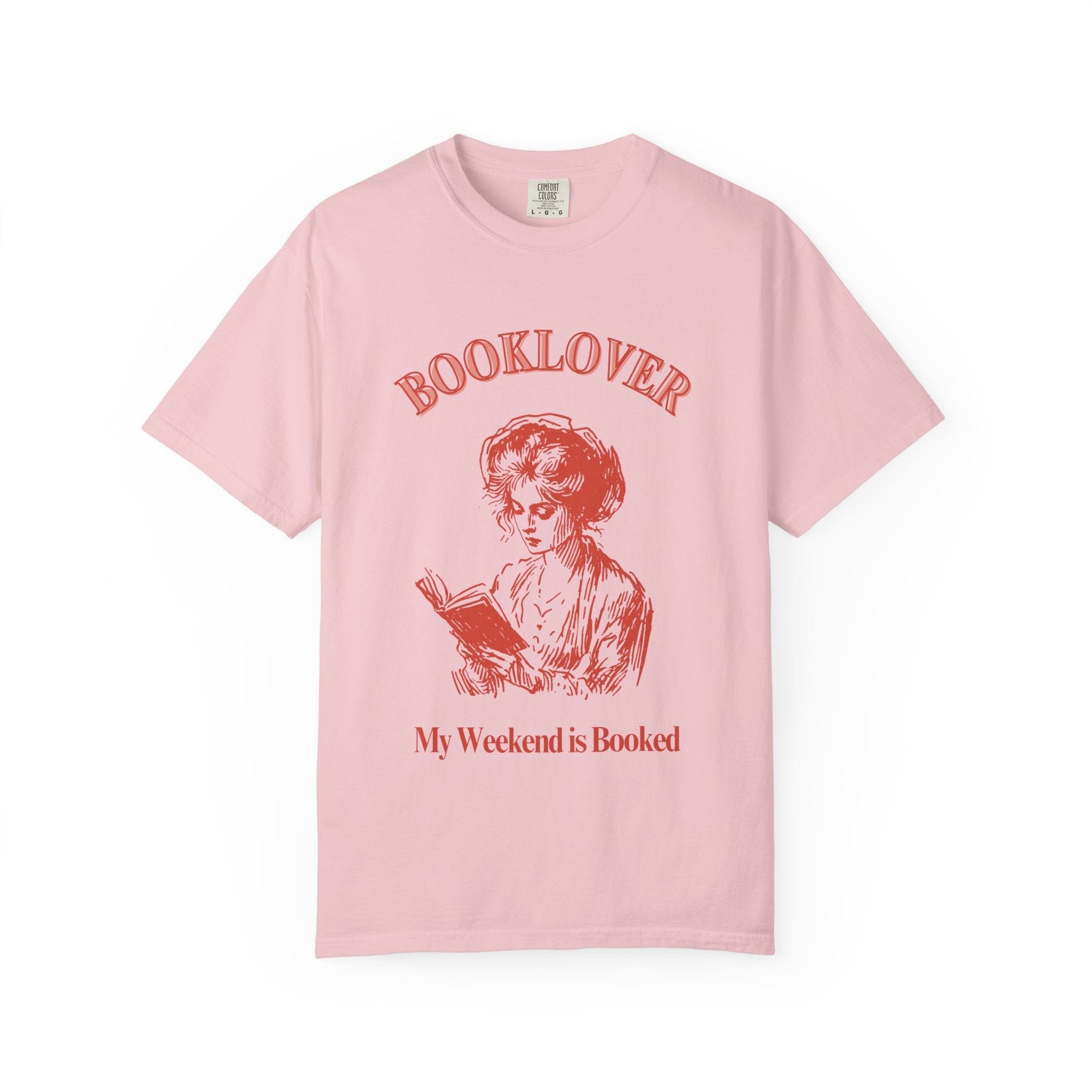 Booklover T-Shirt — "My Weekend Is Booked" Vintage Reading Tee