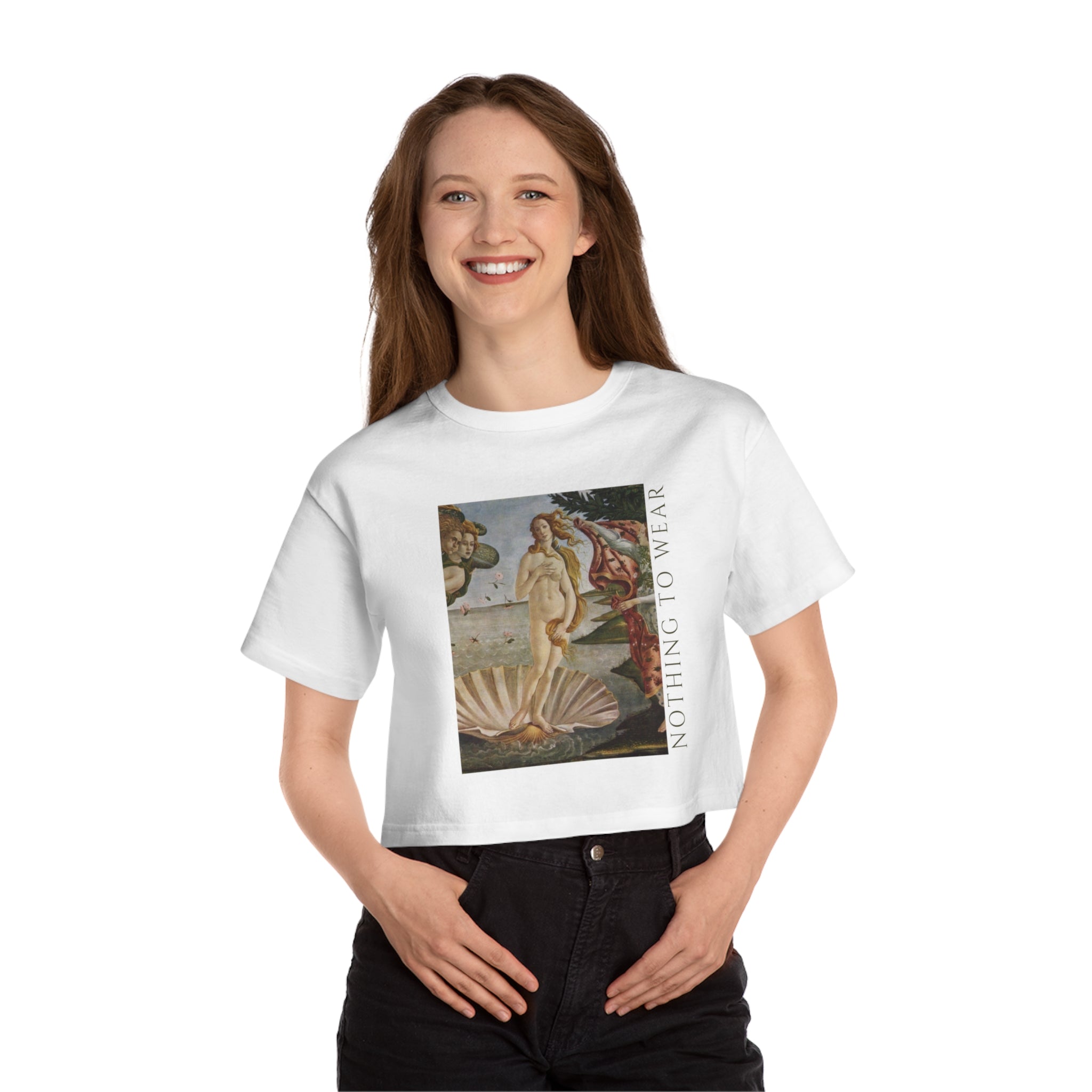 Cropped T-Shirt — 'Nothing to Wear' Vintage Venus Print