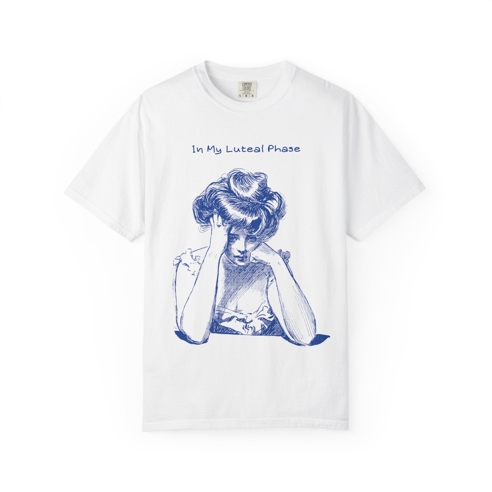 Luteal Phase Vintage Illustration Tee — "In My Luteal Phase" T-Shirt