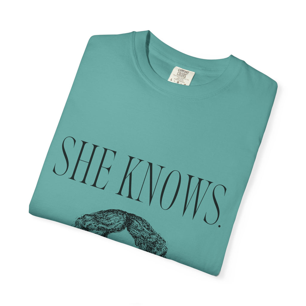 She Knows T-Shirt — Vintage Binoculars Graphic Tee