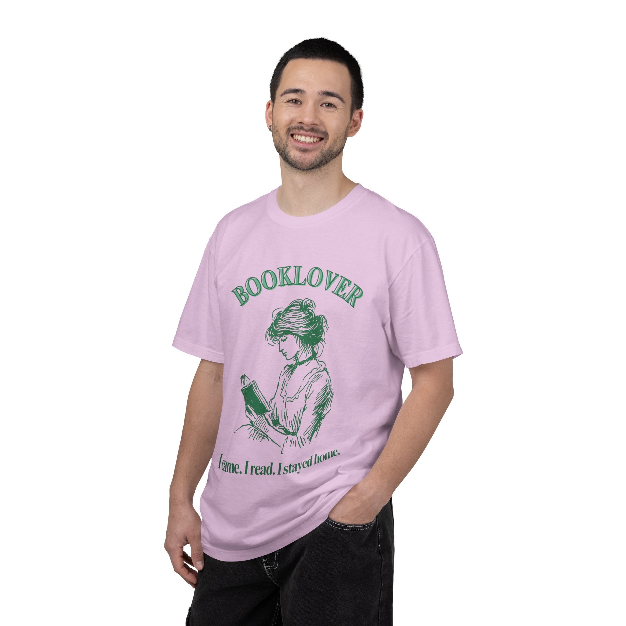 Booklover T-Shirt — “I came. I read. I stayed home.” Vintage Reader Tee