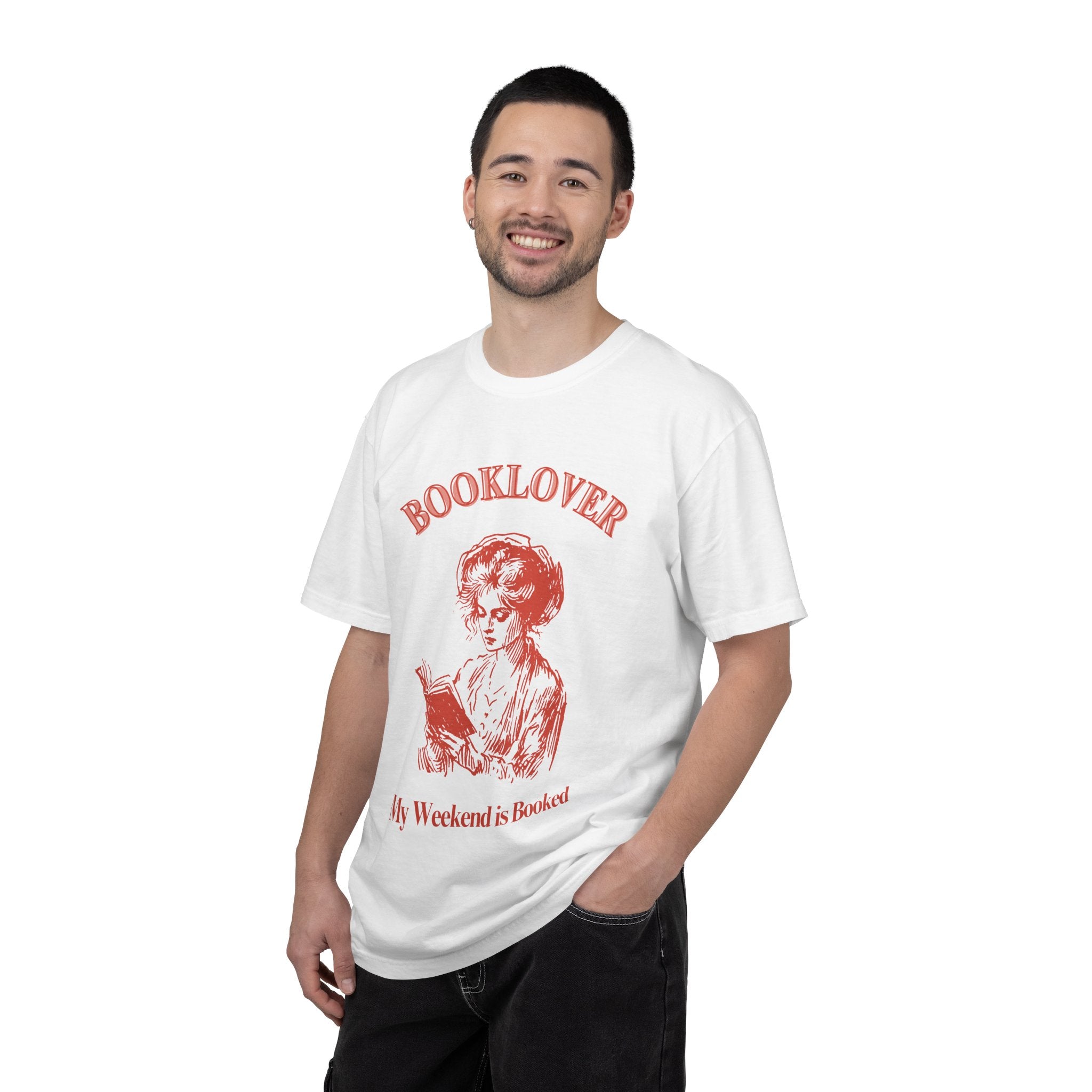 Booklover T-Shirt — "My Weekend Is Booked" Vintage Reading Tee