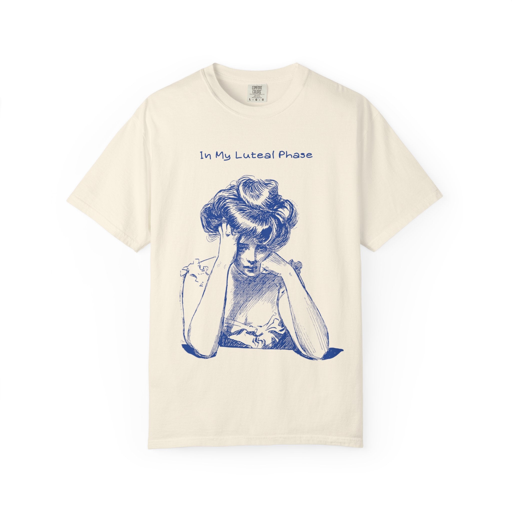Luteal Phase Vintage Illustration Tee — "In My Luteal Phase" T-Shirt