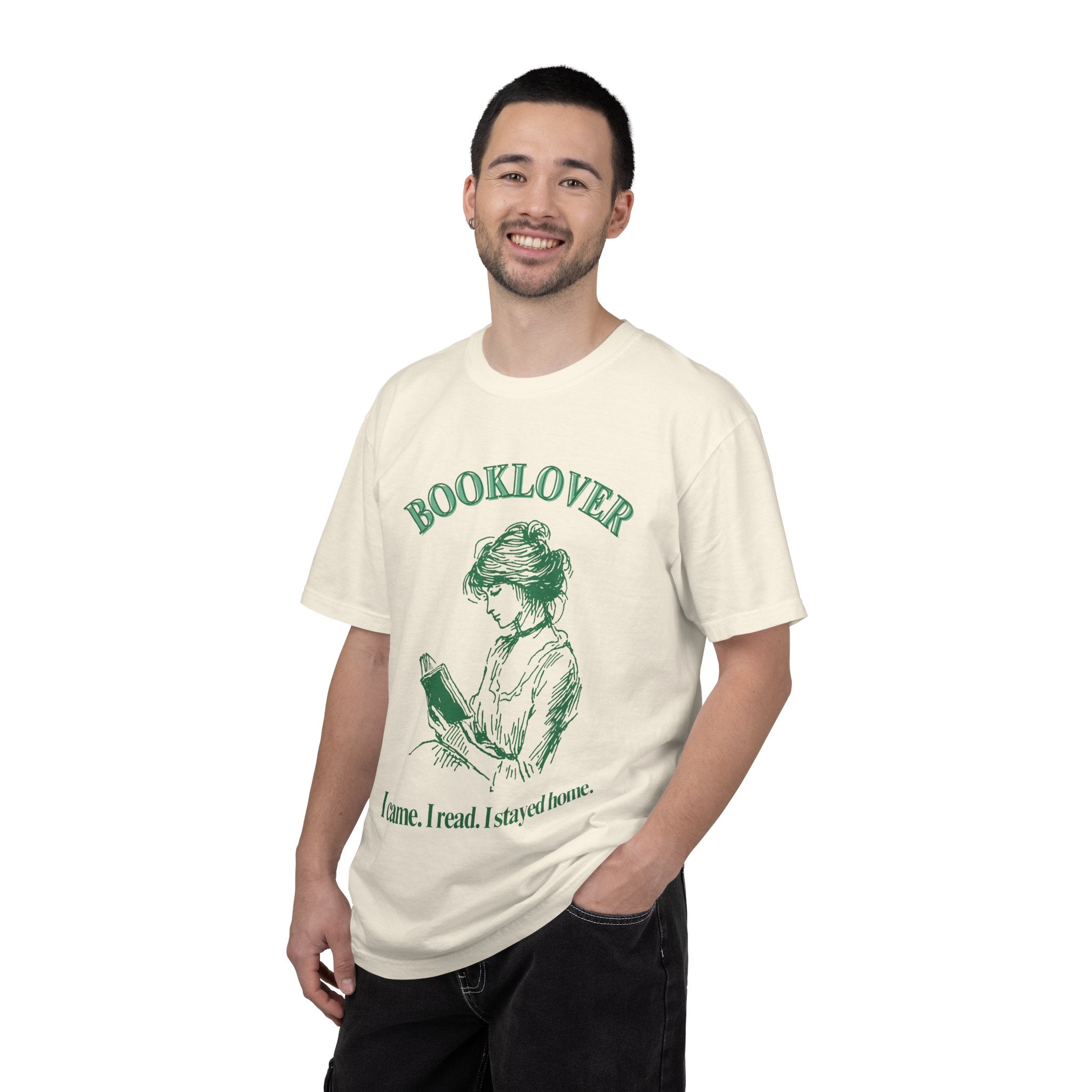 Booklover T-Shirt — “I came. I read. I stayed home.” Vintage Reader Tee