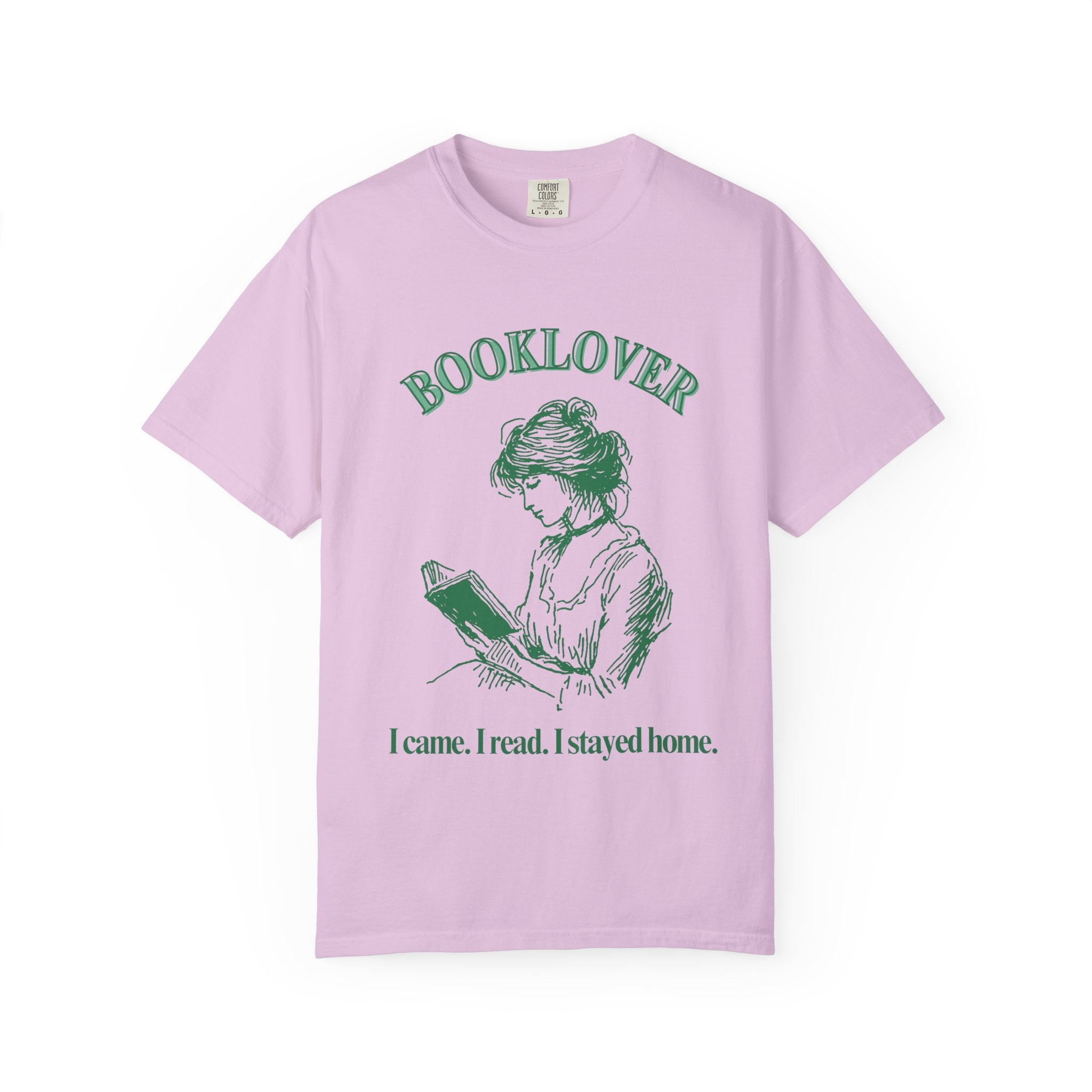 Booklover T-Shirt — “I came. I read. I stayed home.” Vintage Reader Tee
