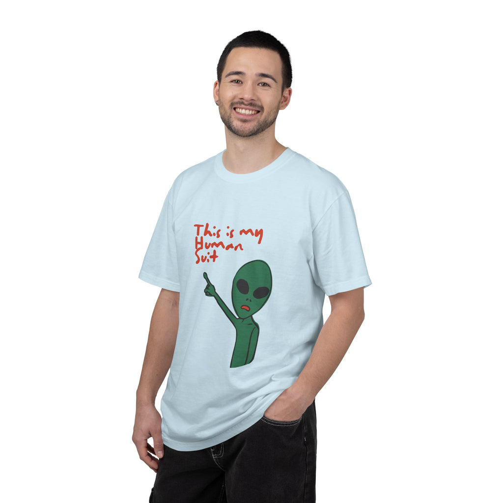 Alien Pointing T‑Shirt — "This Is My Human Suit" Graphic Tee