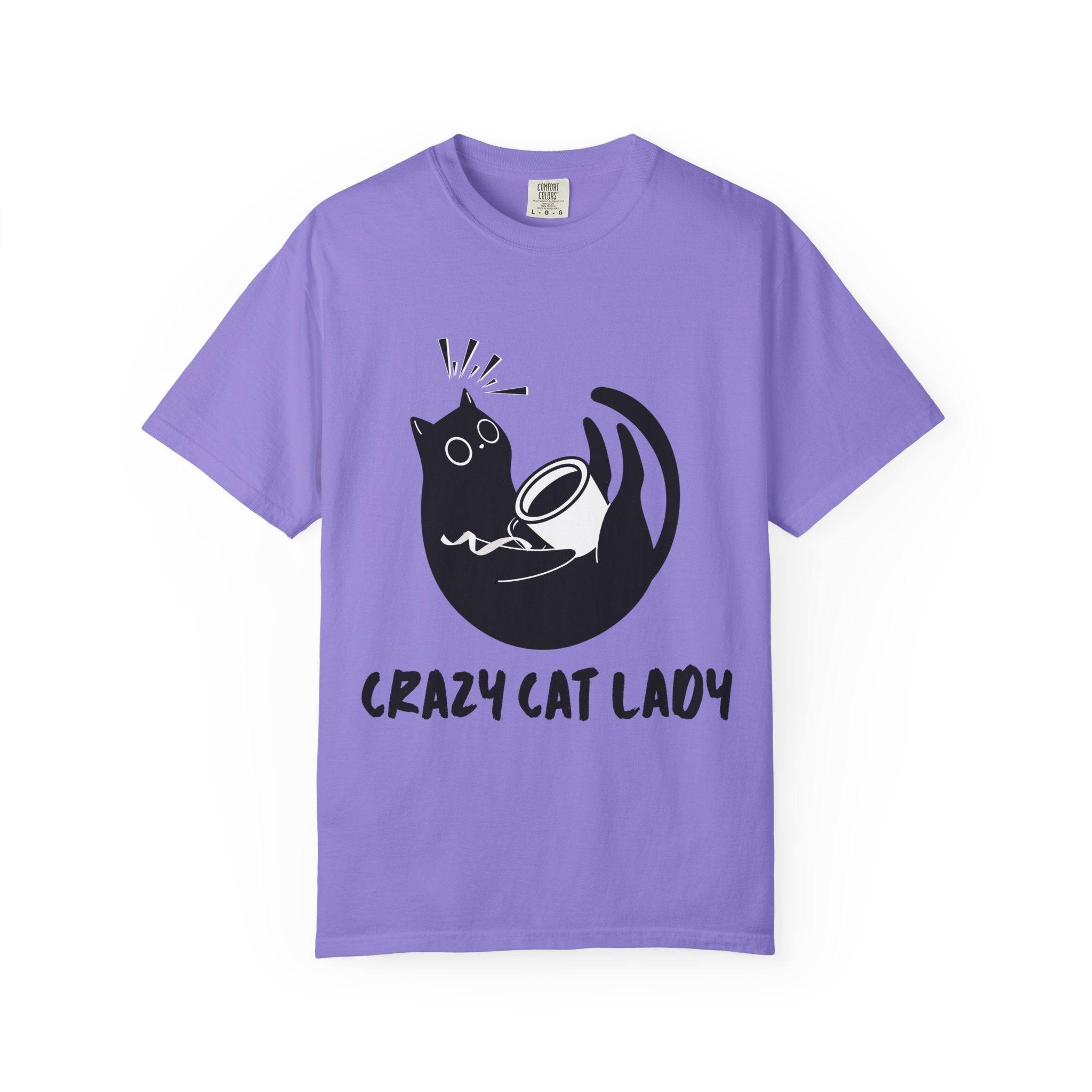 Crazy Cat Lady T-Shirt — Cute Black Cat Graphic Tee