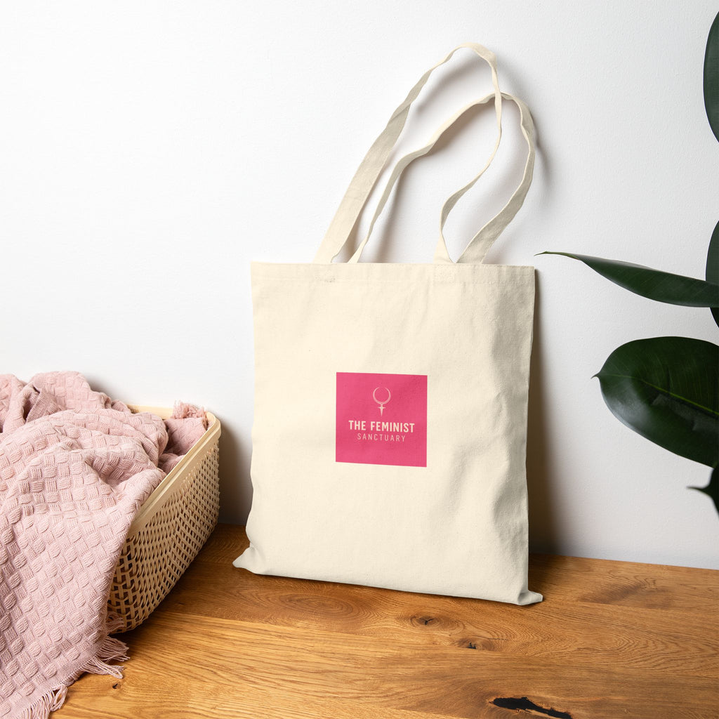 Feminist Collective Canvas Tote – 'The Feminist' Pink Logo Cotton Bag