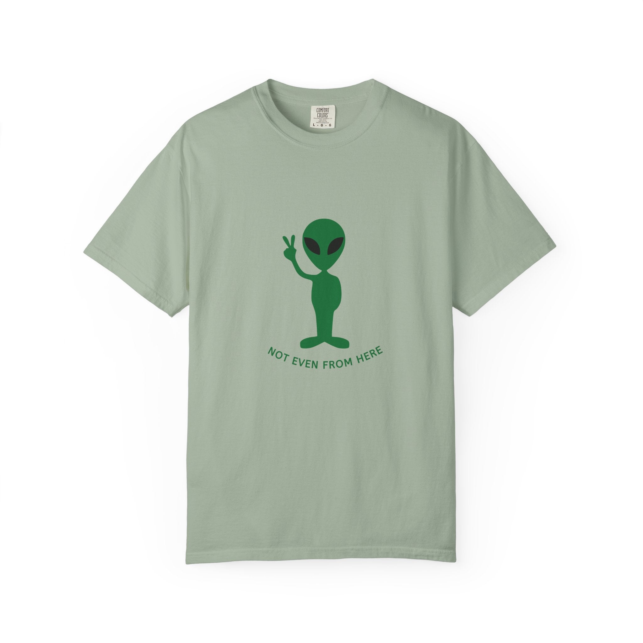 Alien Peace Sign T-Shirt — "Not Even From Here" Graphic Tee