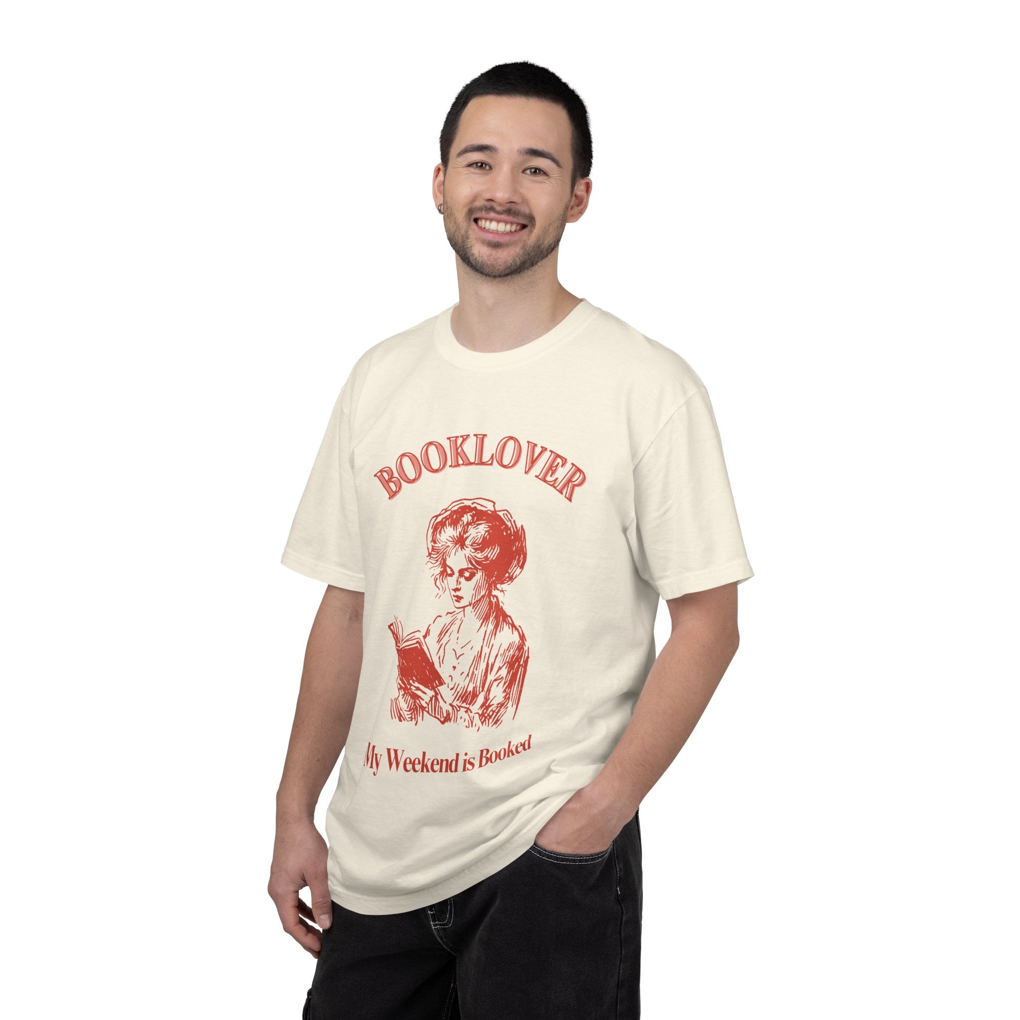 Booklover T-Shirt — "My Weekend Is Booked" Vintage Reading Tee