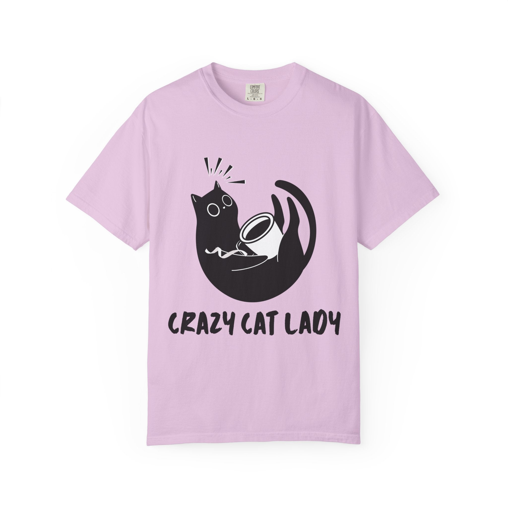 Crazy Cat Lady T-Shirt — Cute Black Cat Graphic Tee