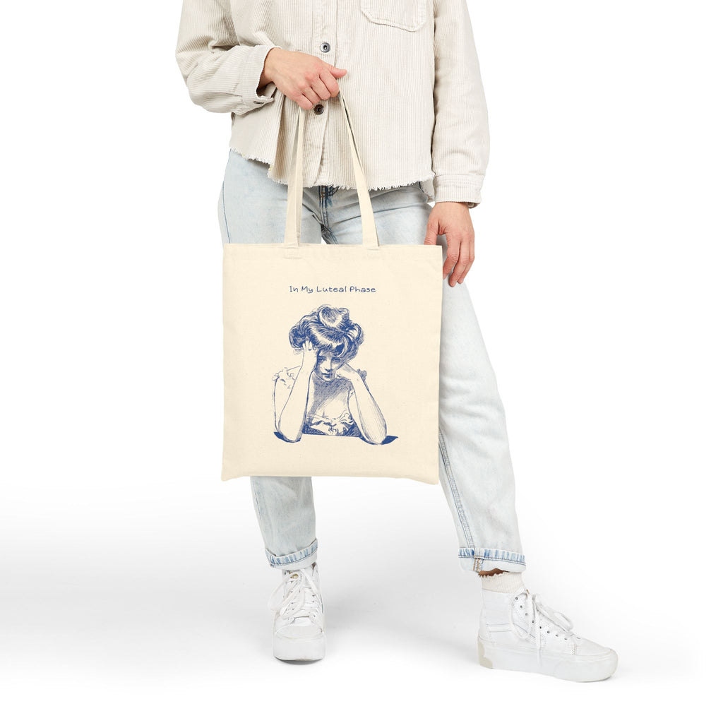 Canvas Tote Bag — Vintage Illustration “In My Lonesome Phase” Eco Shopper