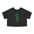 Alien Peace Crop Tee — "Not Even From Here" Women's Graphic T‑Shirt