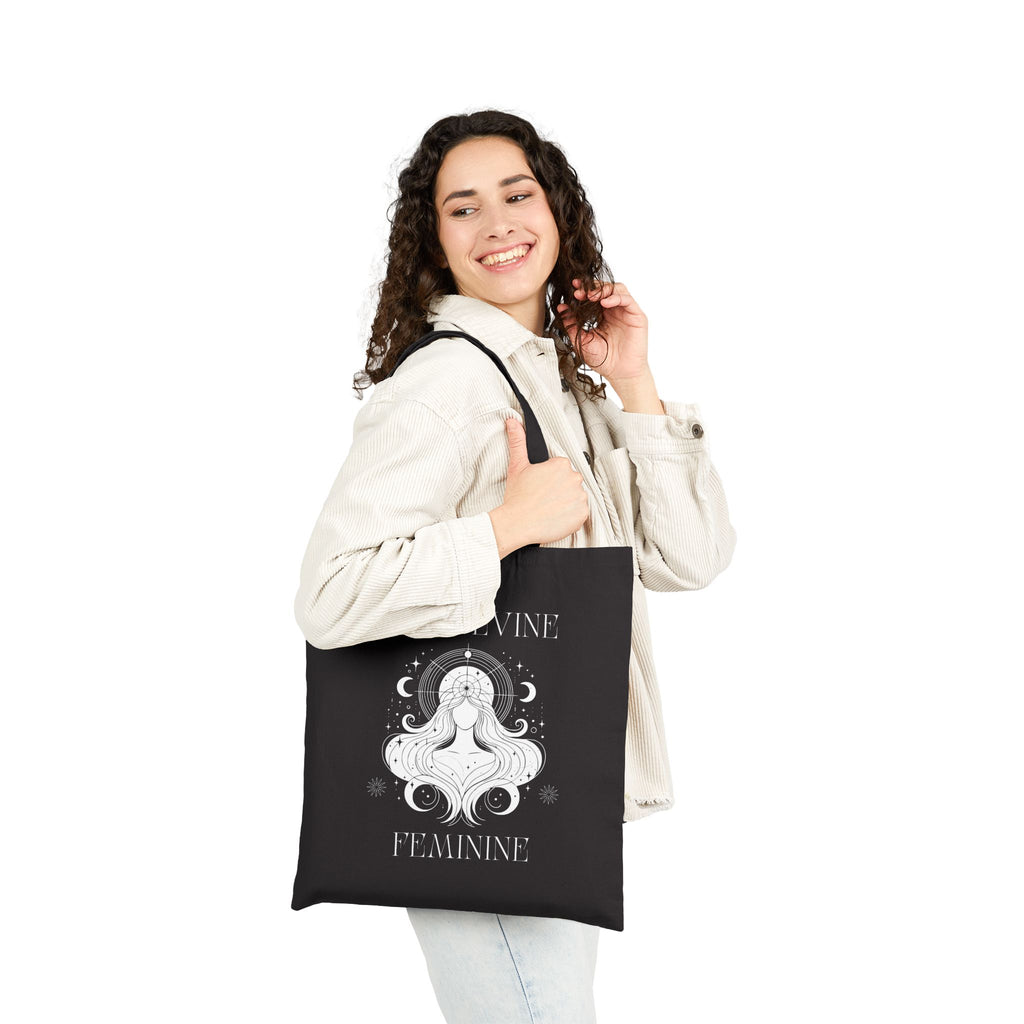 Divine Feminine Tote Bag — Boho Goddess Canvas Market Tote