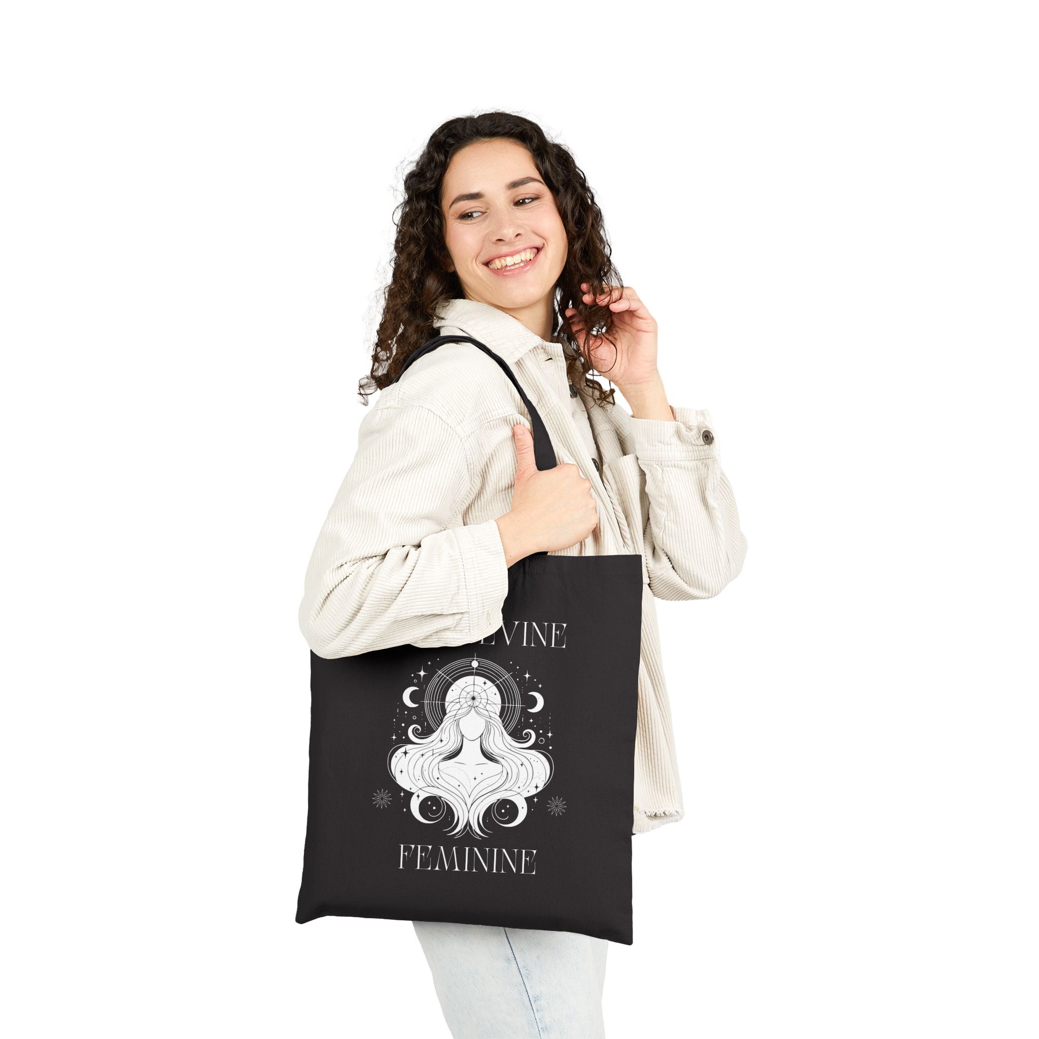 Divine Feminine Tote Bag — Boho Goddess Canvas Market Tote