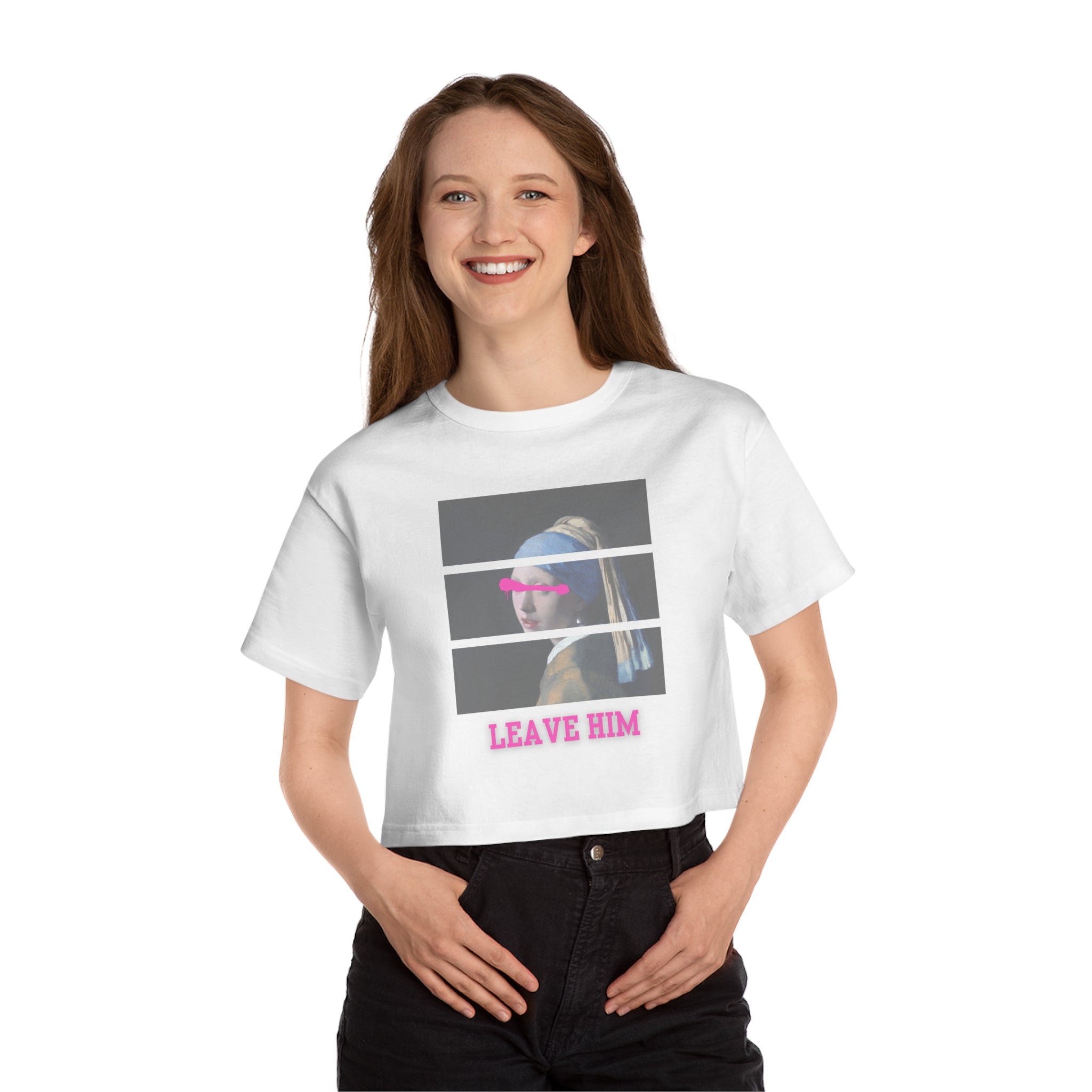 Champion Women's Heritage Cropped T-Shirt-Leave Him